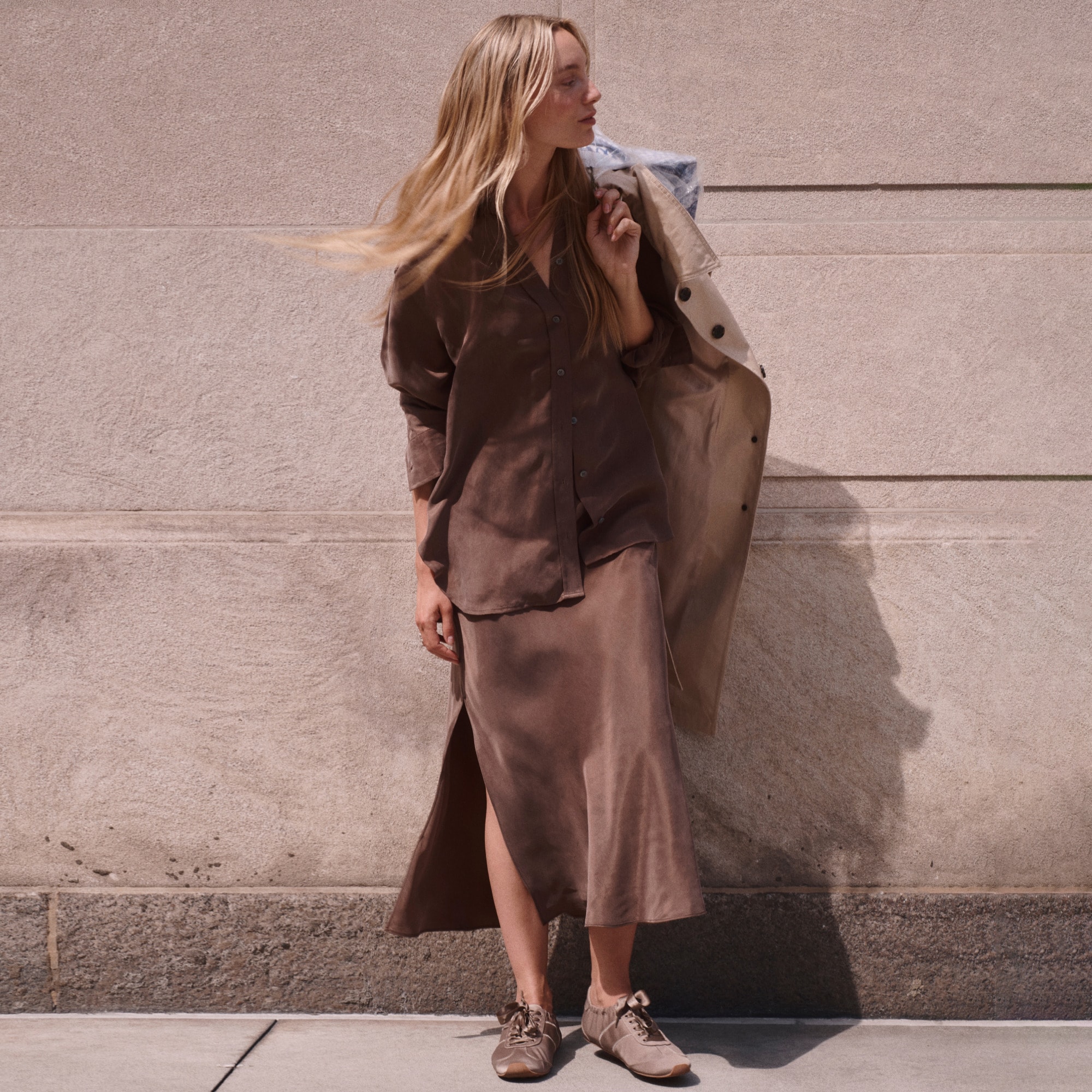 J.Crew, Gwyneth Column Slip Skirt in Cupro Blend