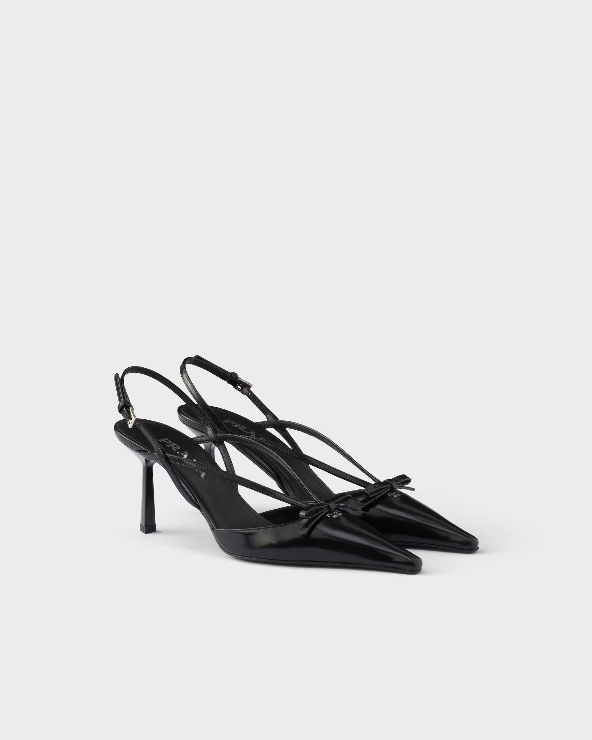 Prada, Brushed Leather Slingback Pumps