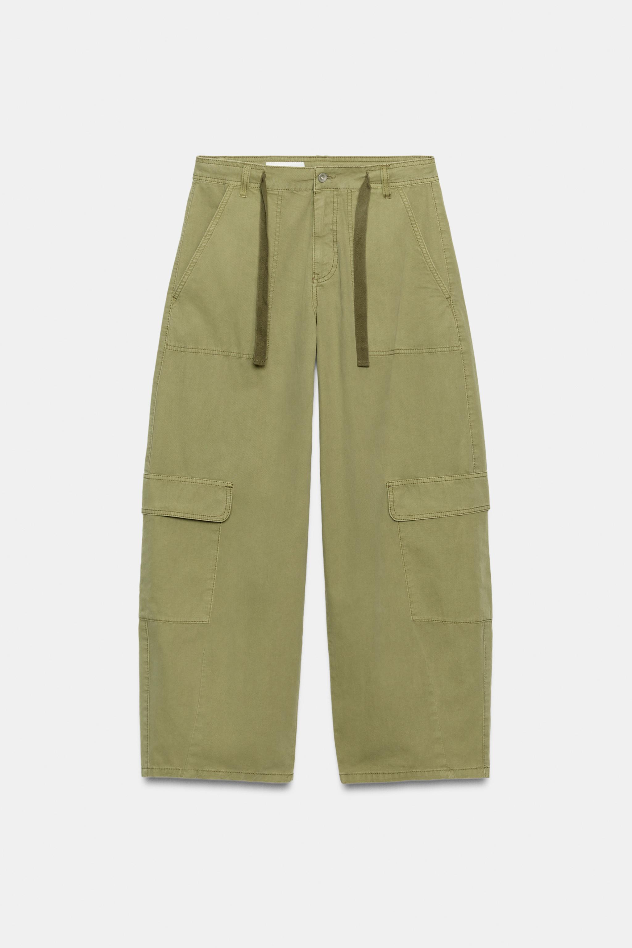 Oversized Cargo Pants - Light Khaki - 25 (us 0)