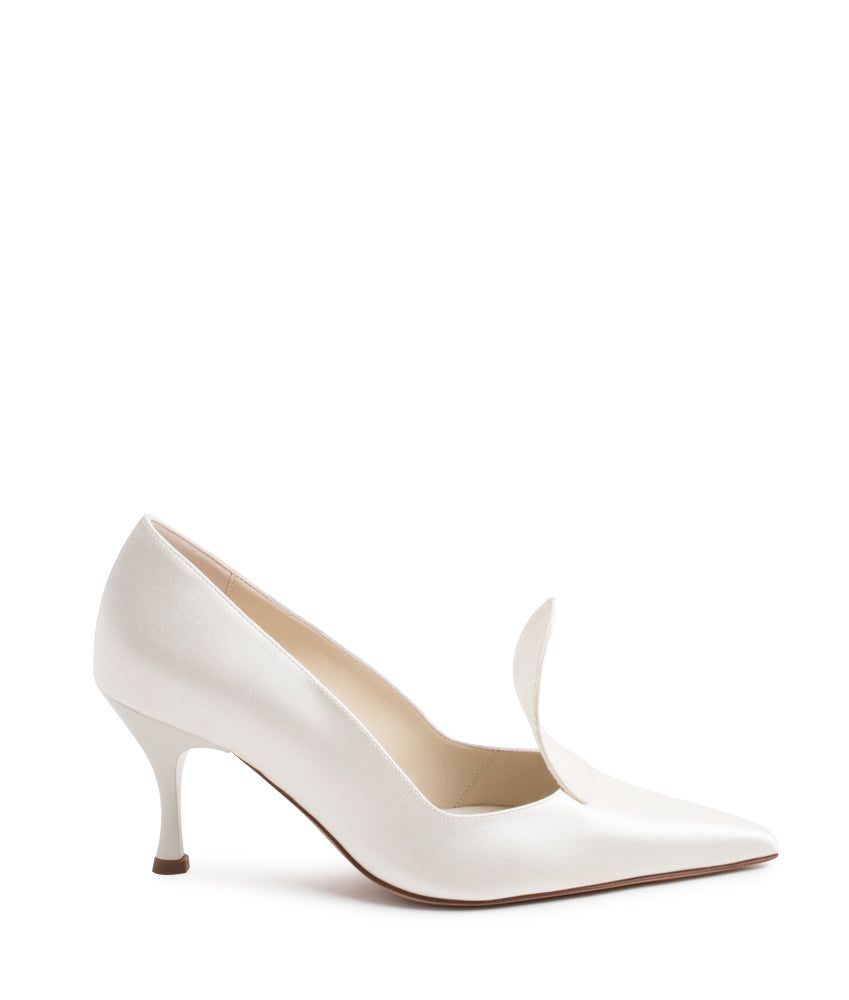 Renata Satin in Ivory - 36