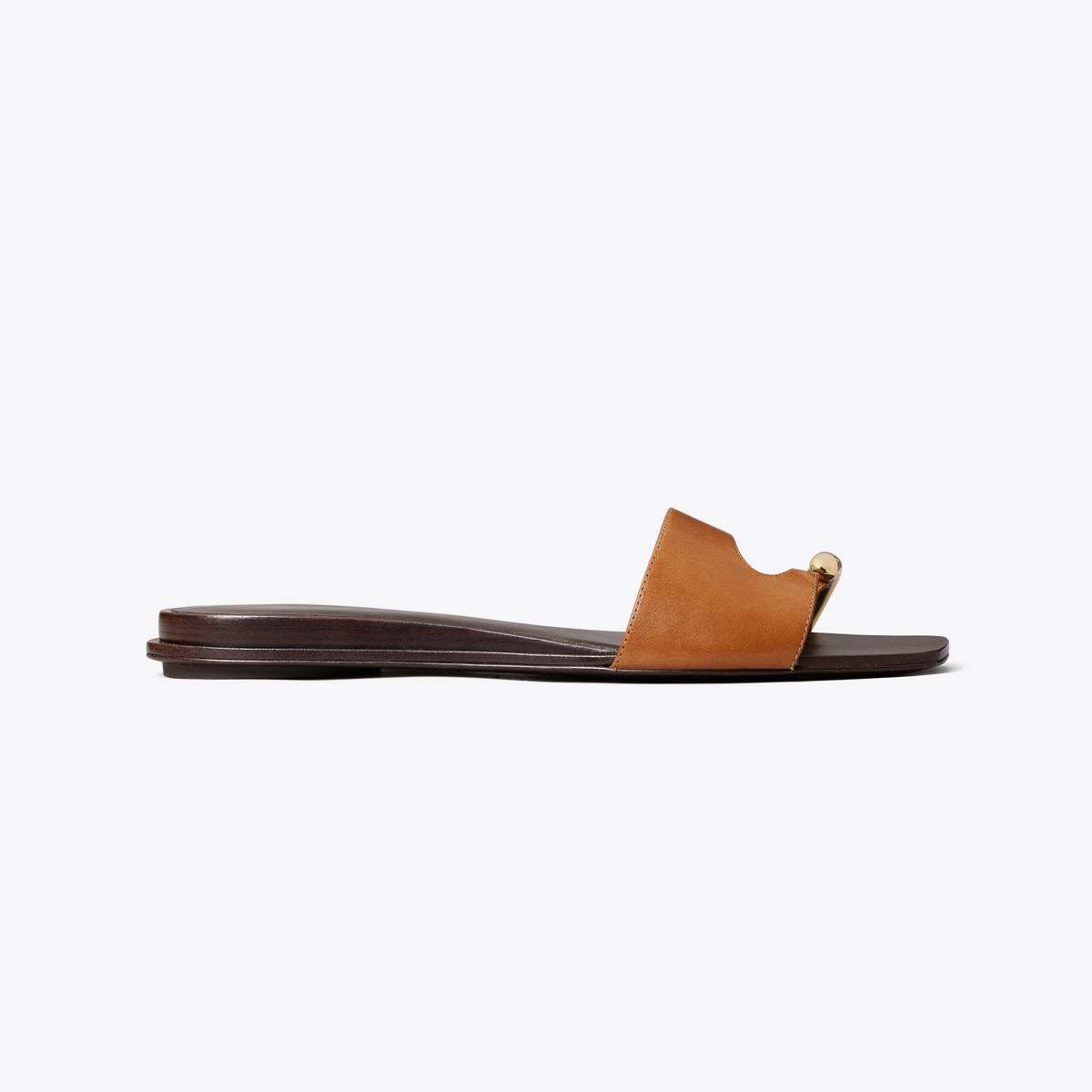 Pierced Slide in Brown, Size 9.5