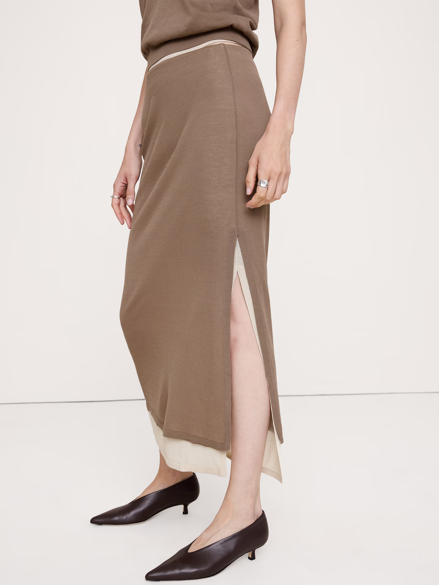 Banana Republic, Layered Ultra-Fine Cotton Maxi Skirt