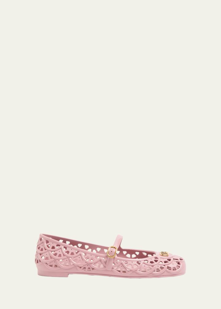 5mm Vlogo Pvc Ballerina Flats