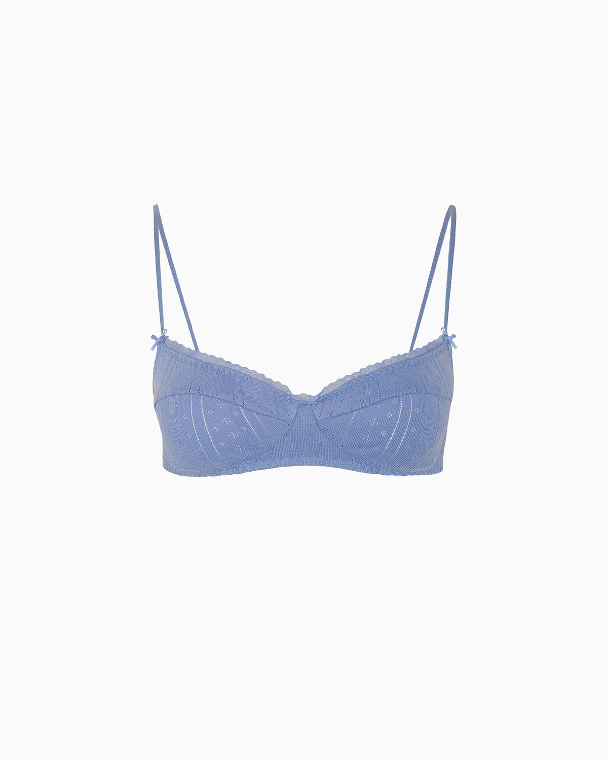 The Balconette: French Blue Pointelle