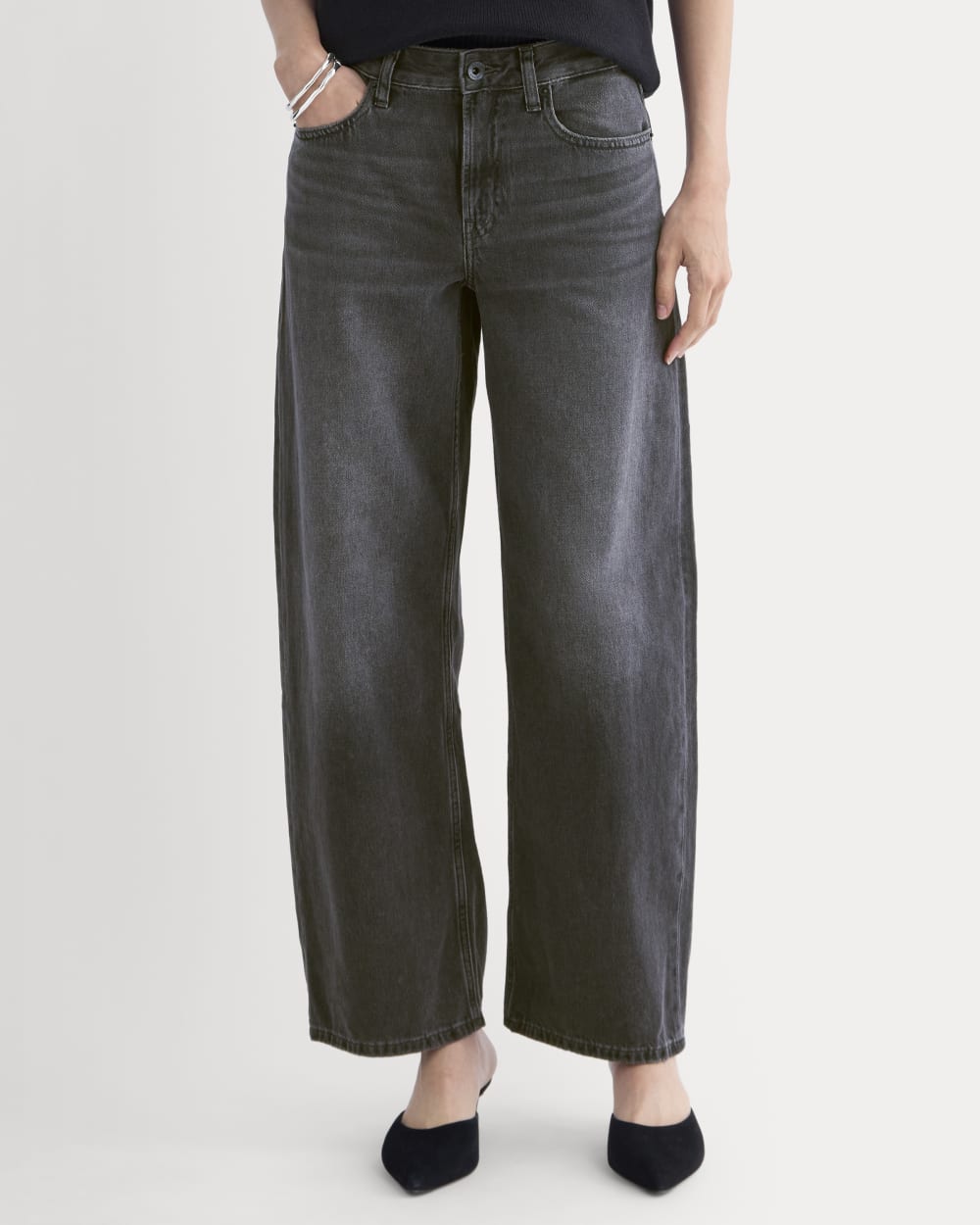 Loose Curve Jean | Carbon Midnight - 23