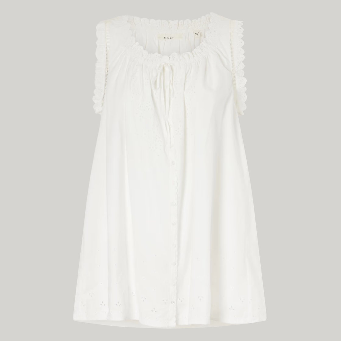 Nessie Broderie Anglaise Organic Cotton Mini Dress