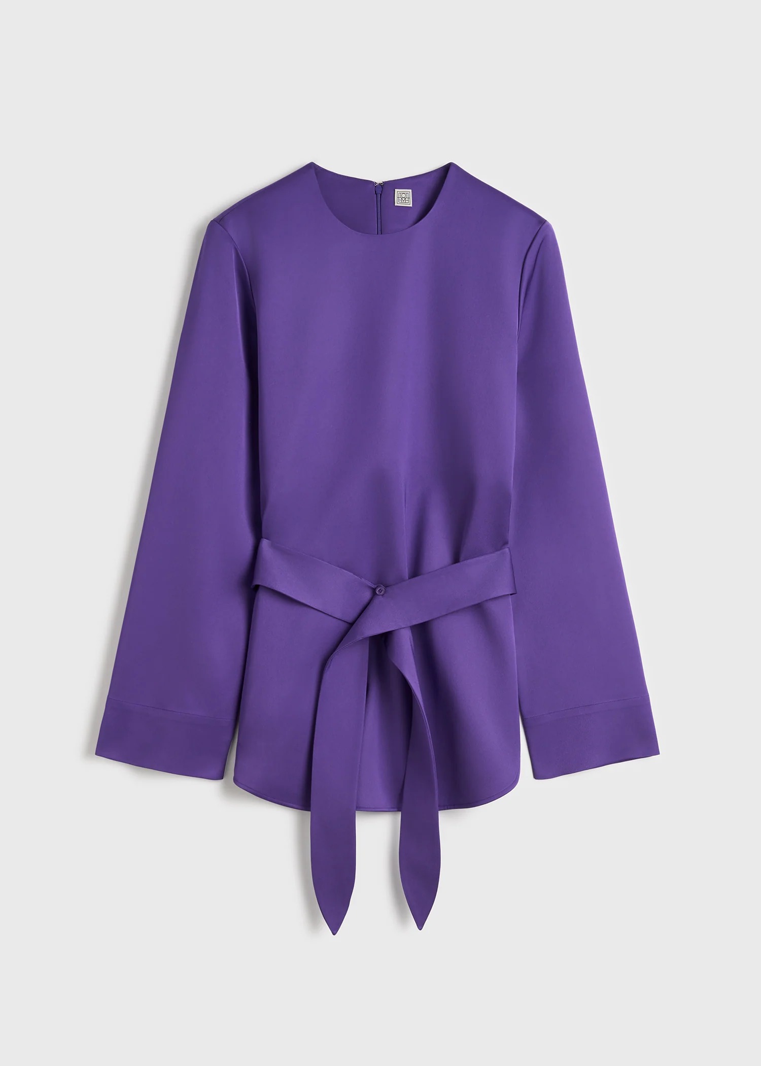 Belted Satin Tunic Violet - 30