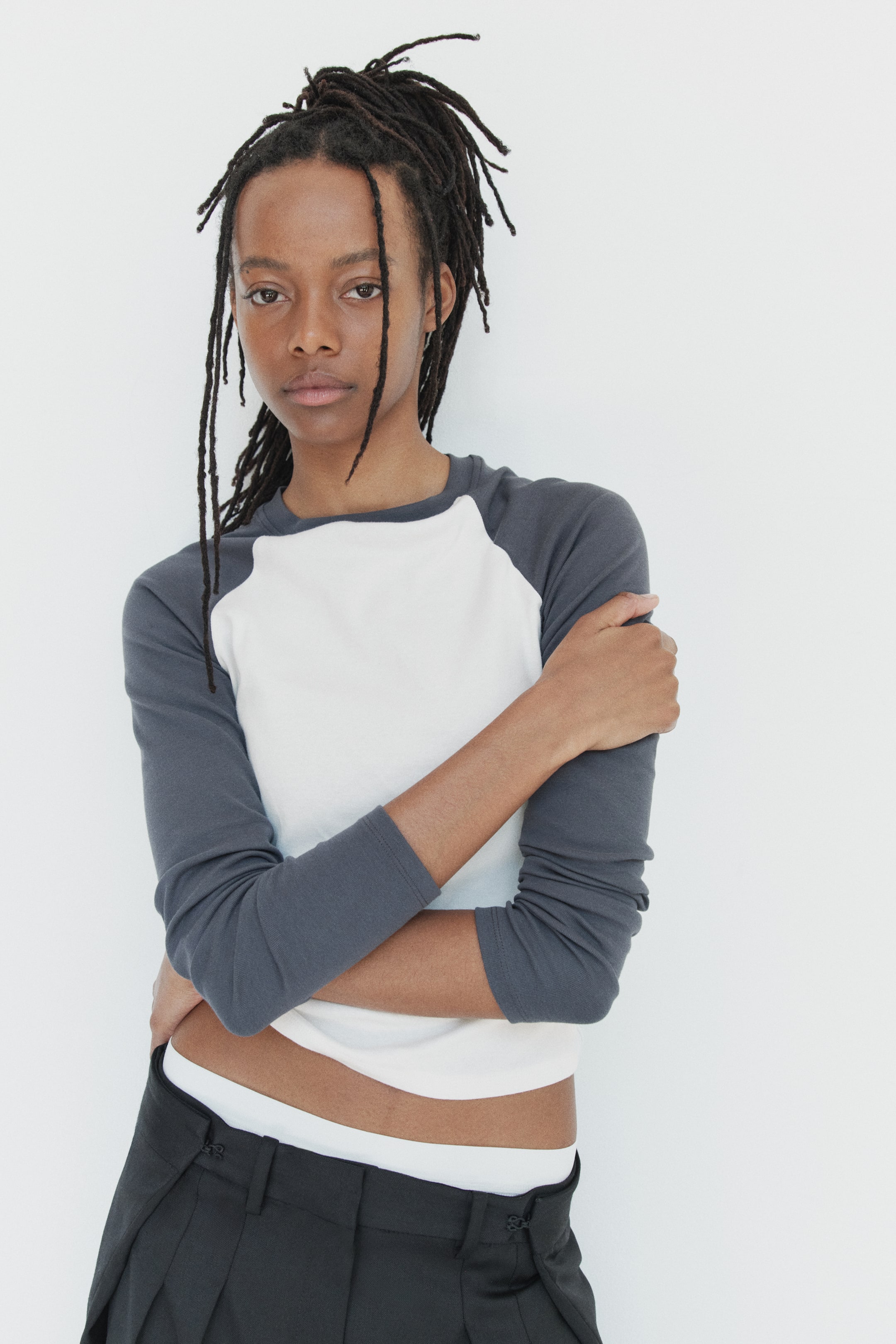 Raglan-Sleeved Cotton Top