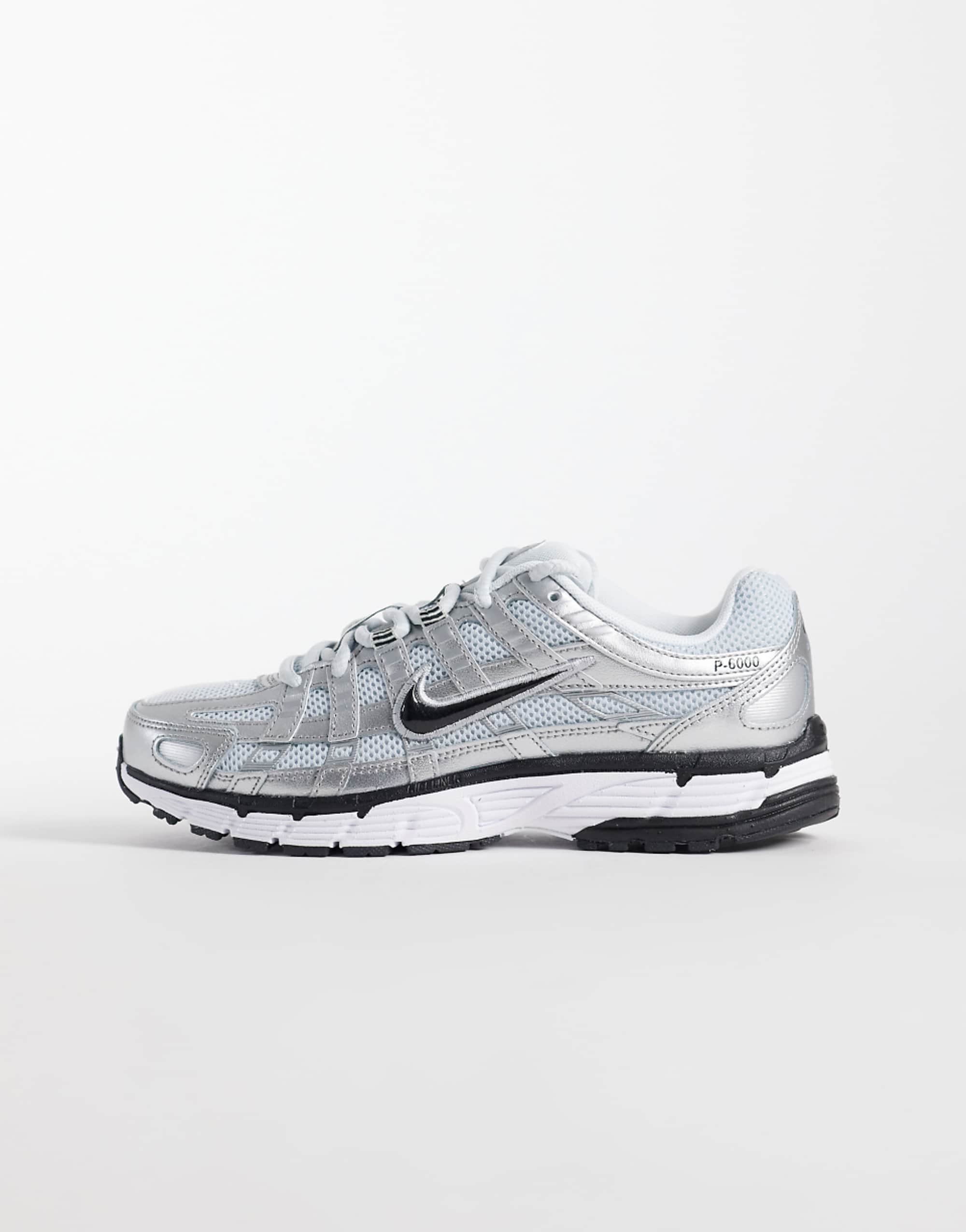 Nike P-6000 Trainers in Silver and Black