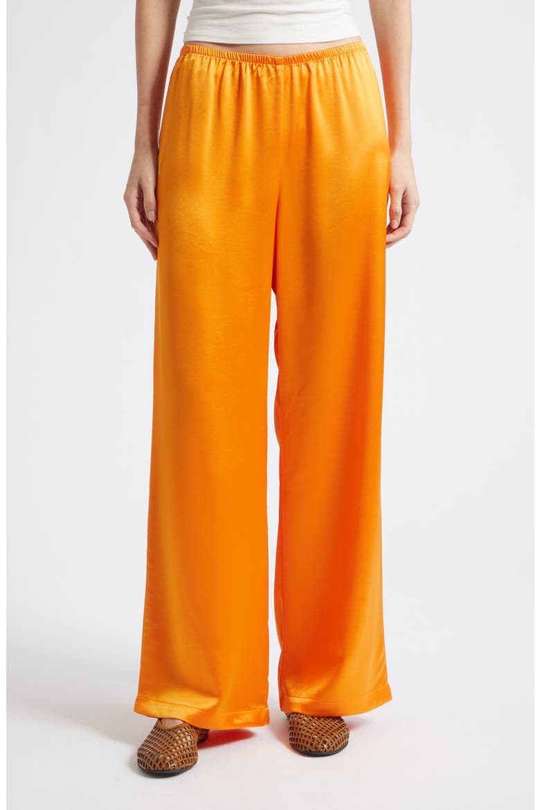 Barb Wide Leg Satin Pants