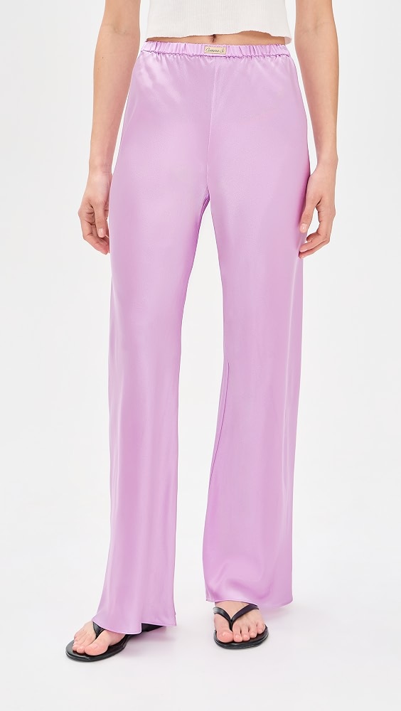 Silk Bias Pants - Dahlia