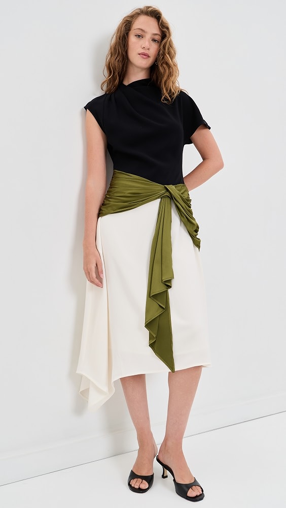 Davina Dress - Black/pear Multi