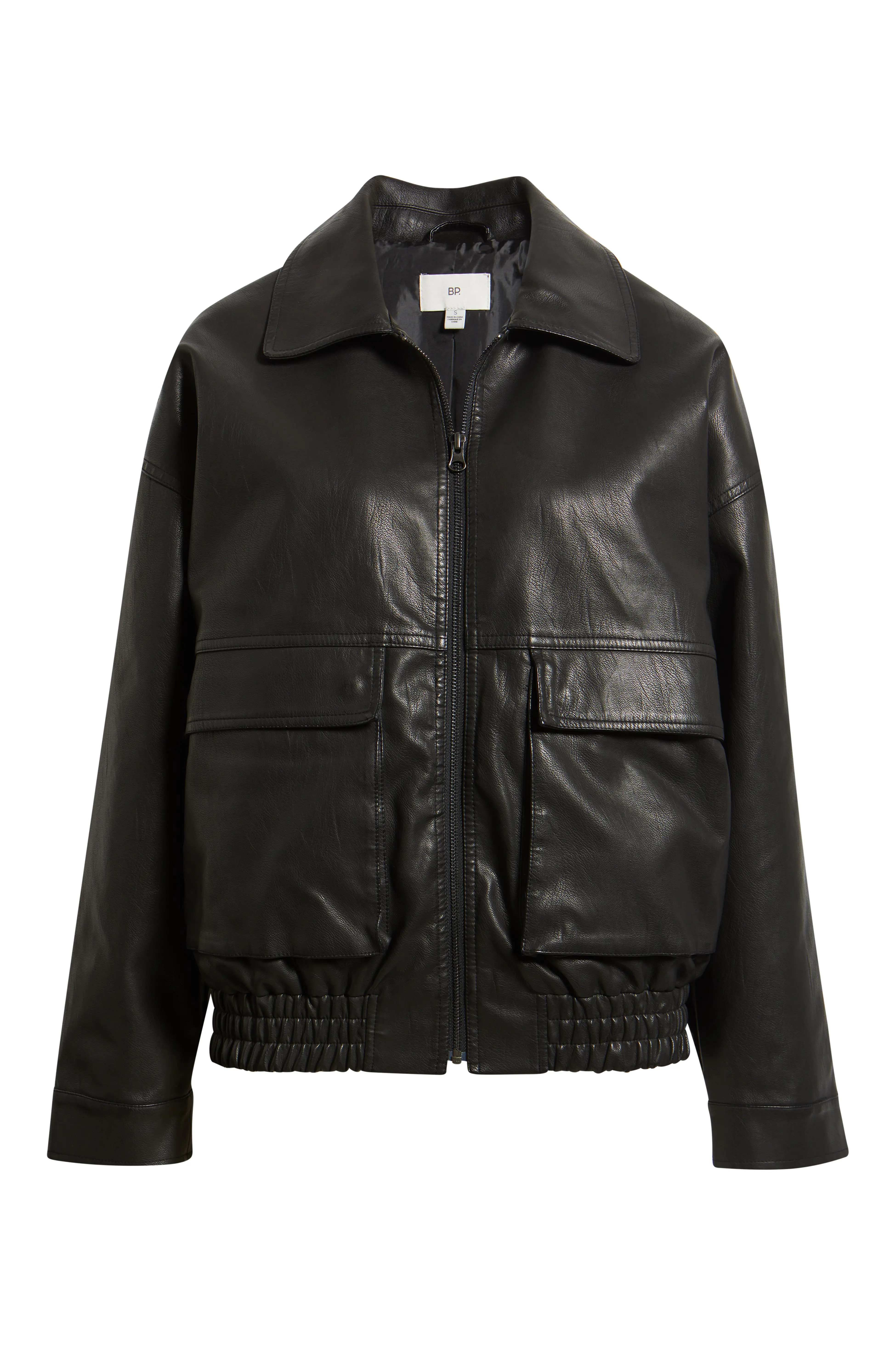BP., Relaxed Faux Leather Jacket