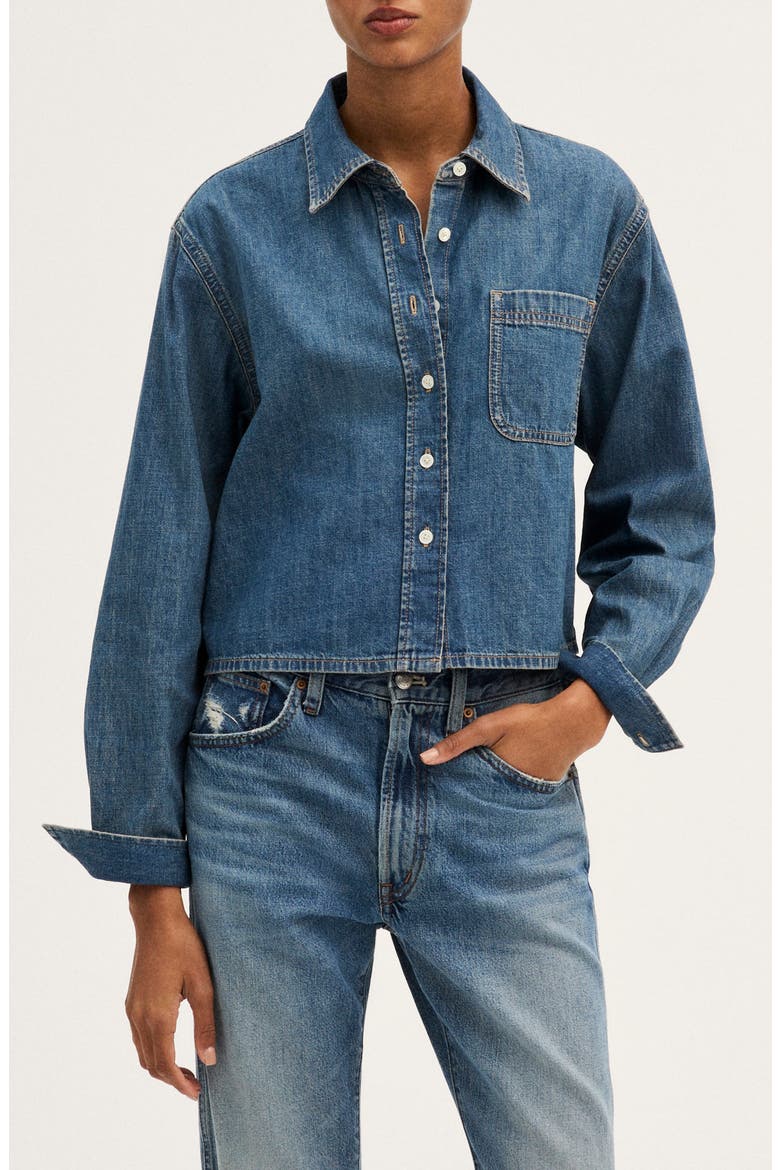 Oversize Denim Button-Up Shirt