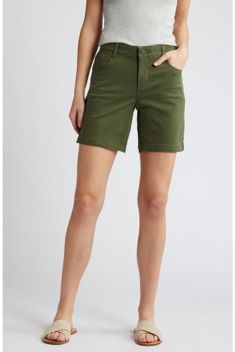 Mid Length Stretch Twill Shorts