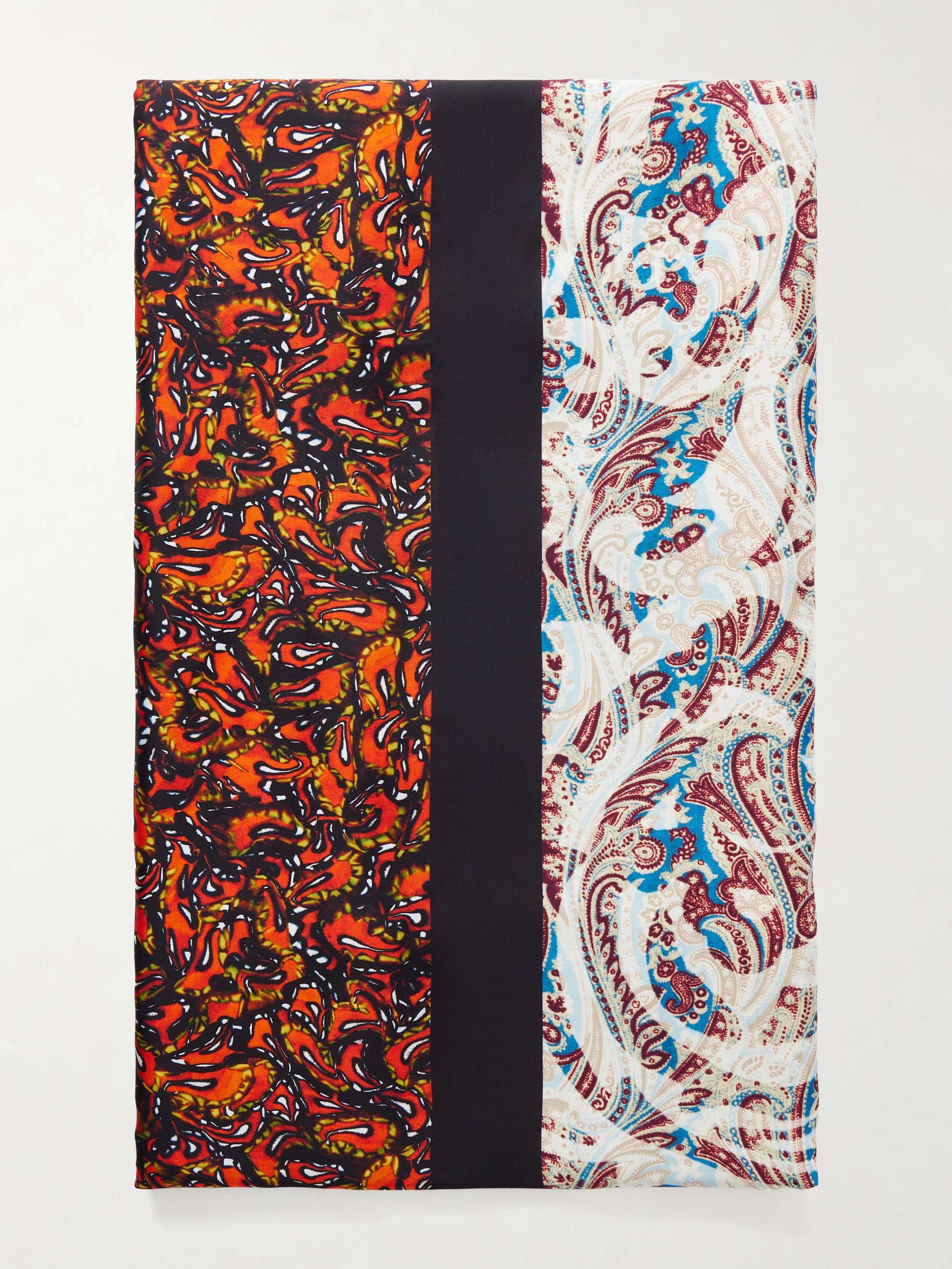 Floral-Printed Satin Scarf