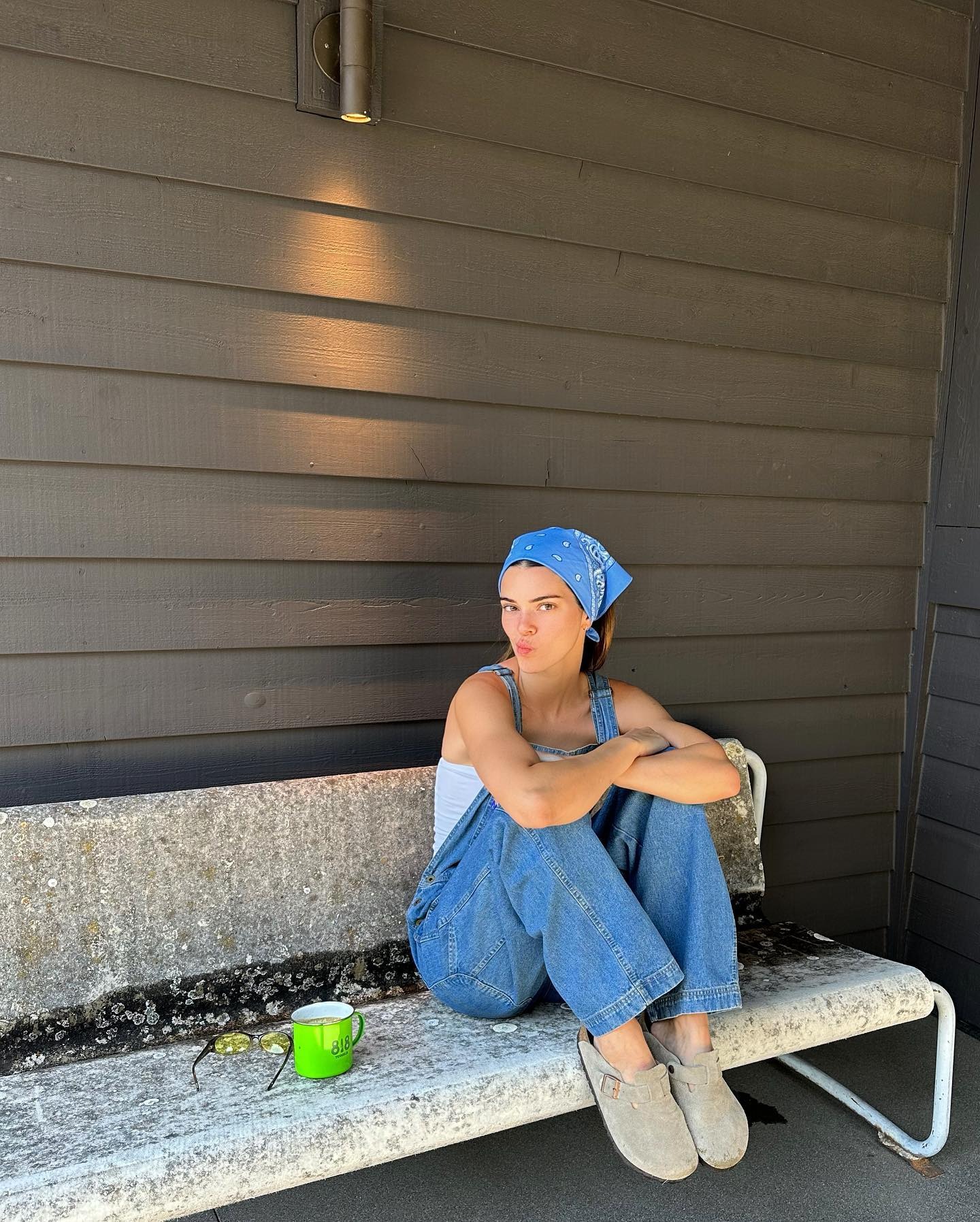 @Kendall Jenner wears the zendaya elsa hosk bandana summer accessory trend 2026.