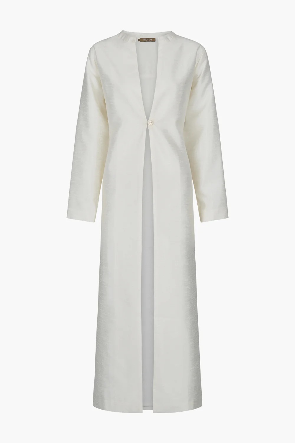 chan luu, Dupioni Collarless Coat