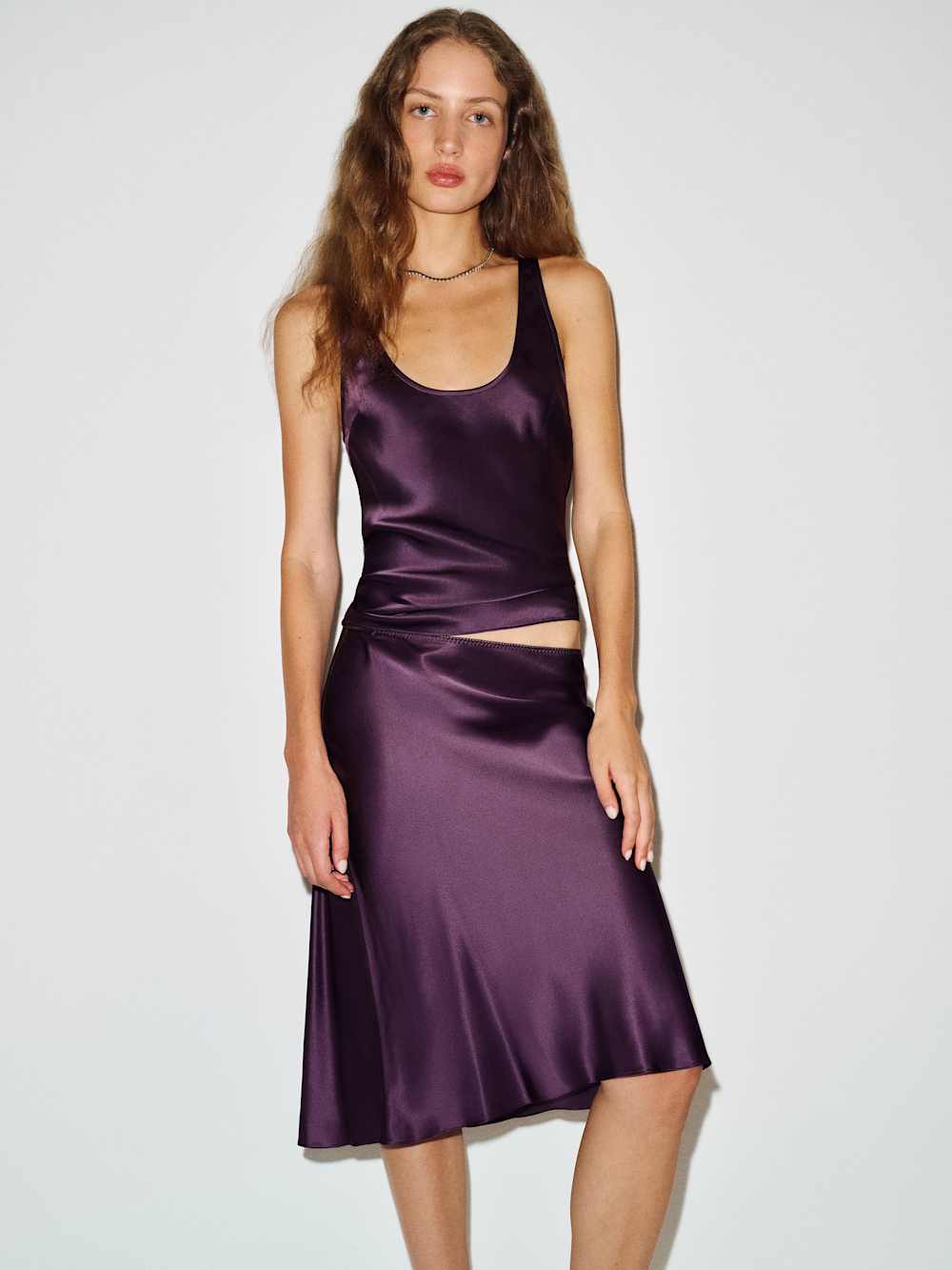 Layla Silk Knee Length Skirt