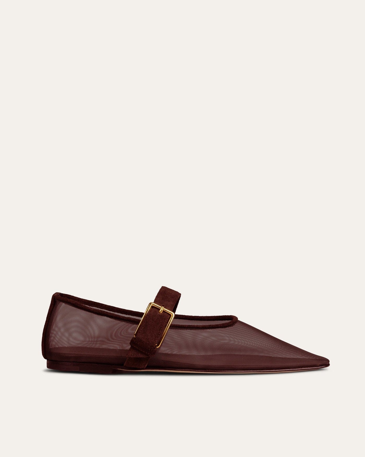 Topo Flat With Strap, Bordeaux Mesh