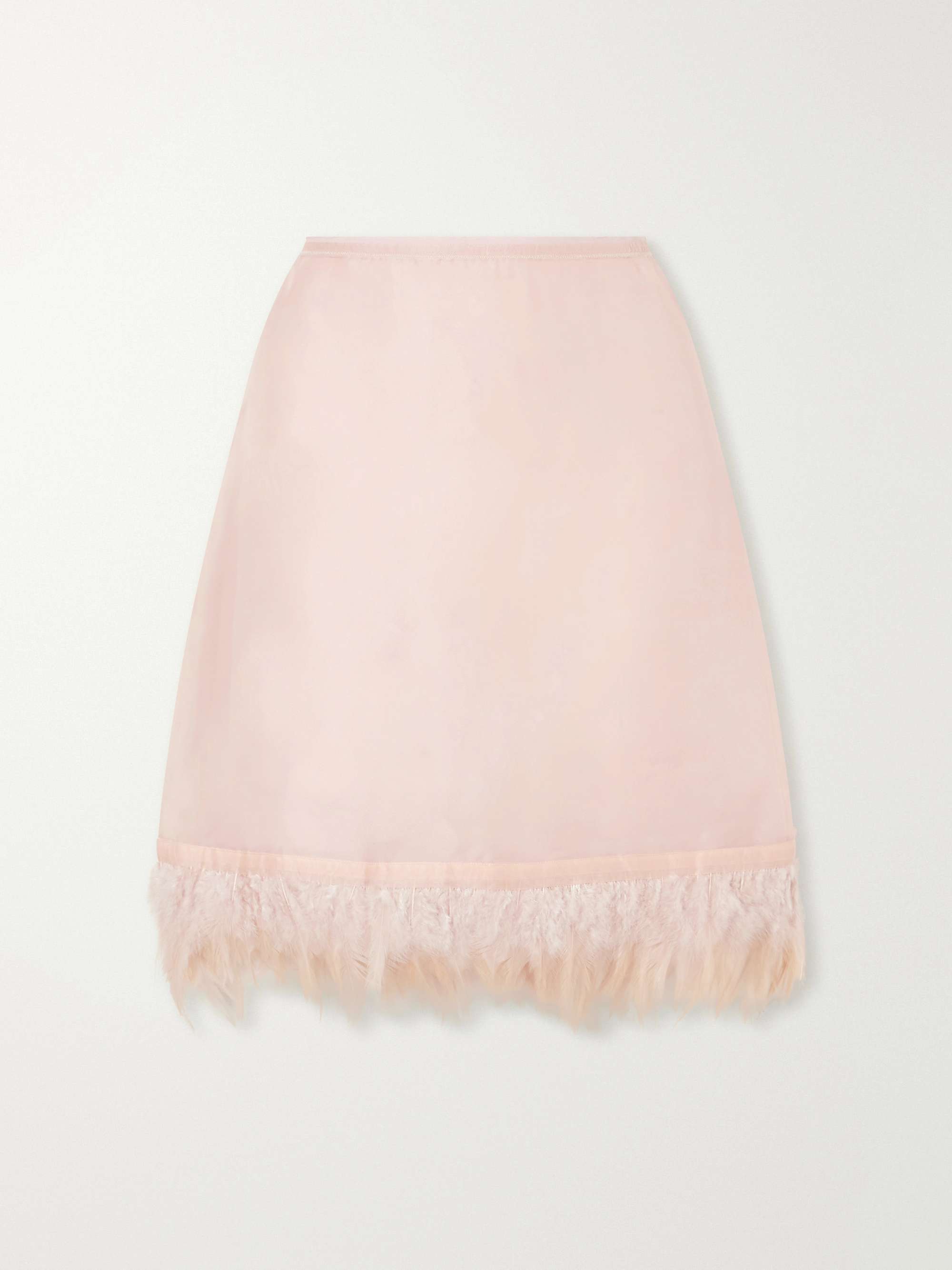 Lark Frayed Silk Midi Skirt