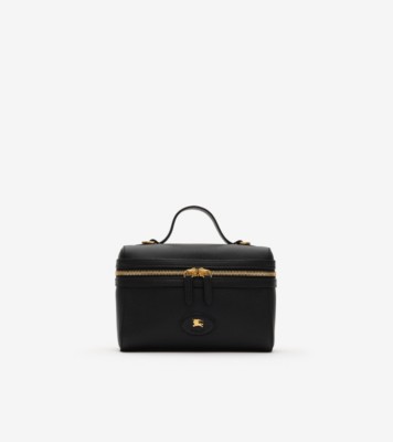 Bloomsbury Vanity Bag in Black/calico Beige - Women, Leather | Burberry&reg; Official