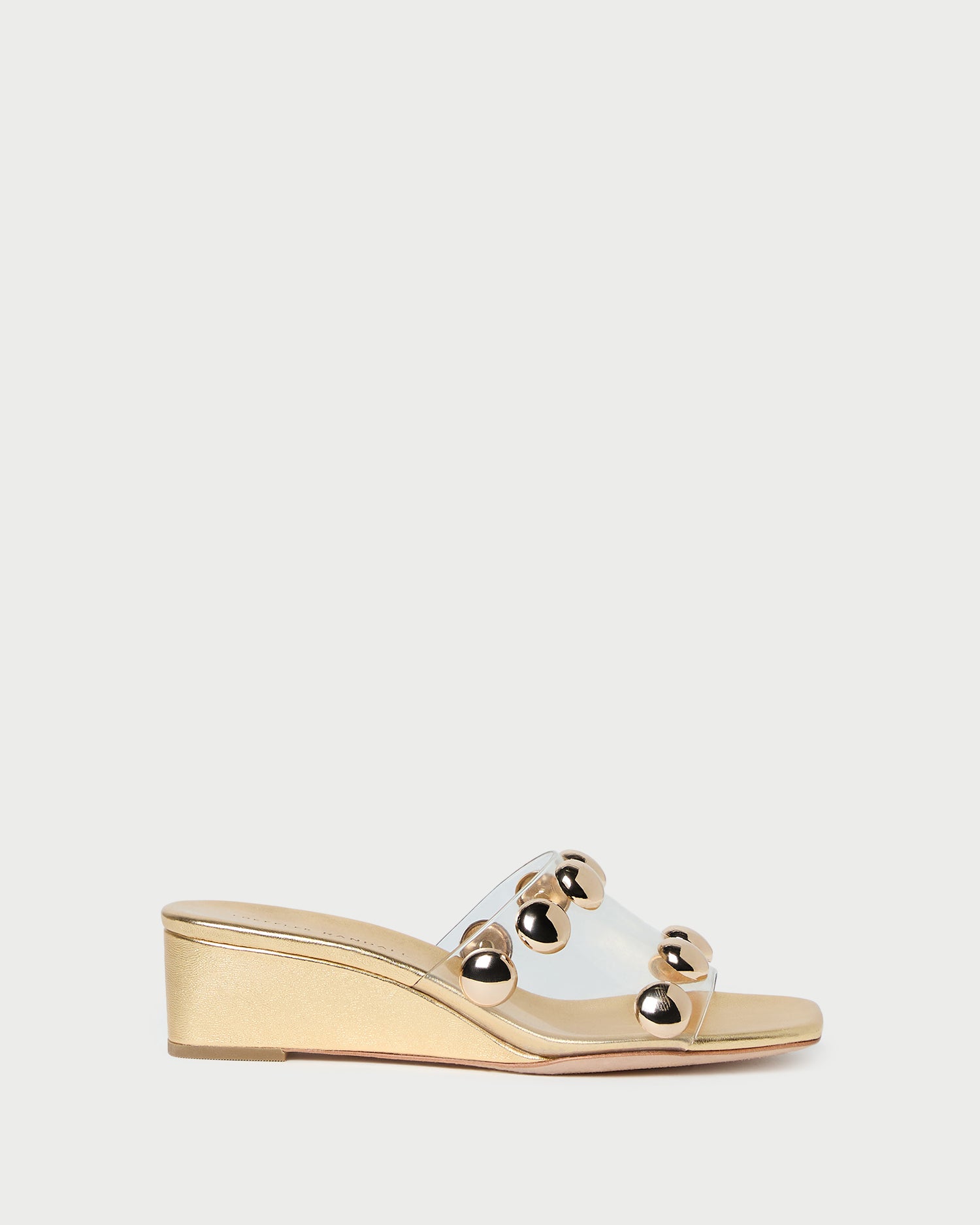 Enya Gold/champagne Studded Wedge - Gold/champagne / 5