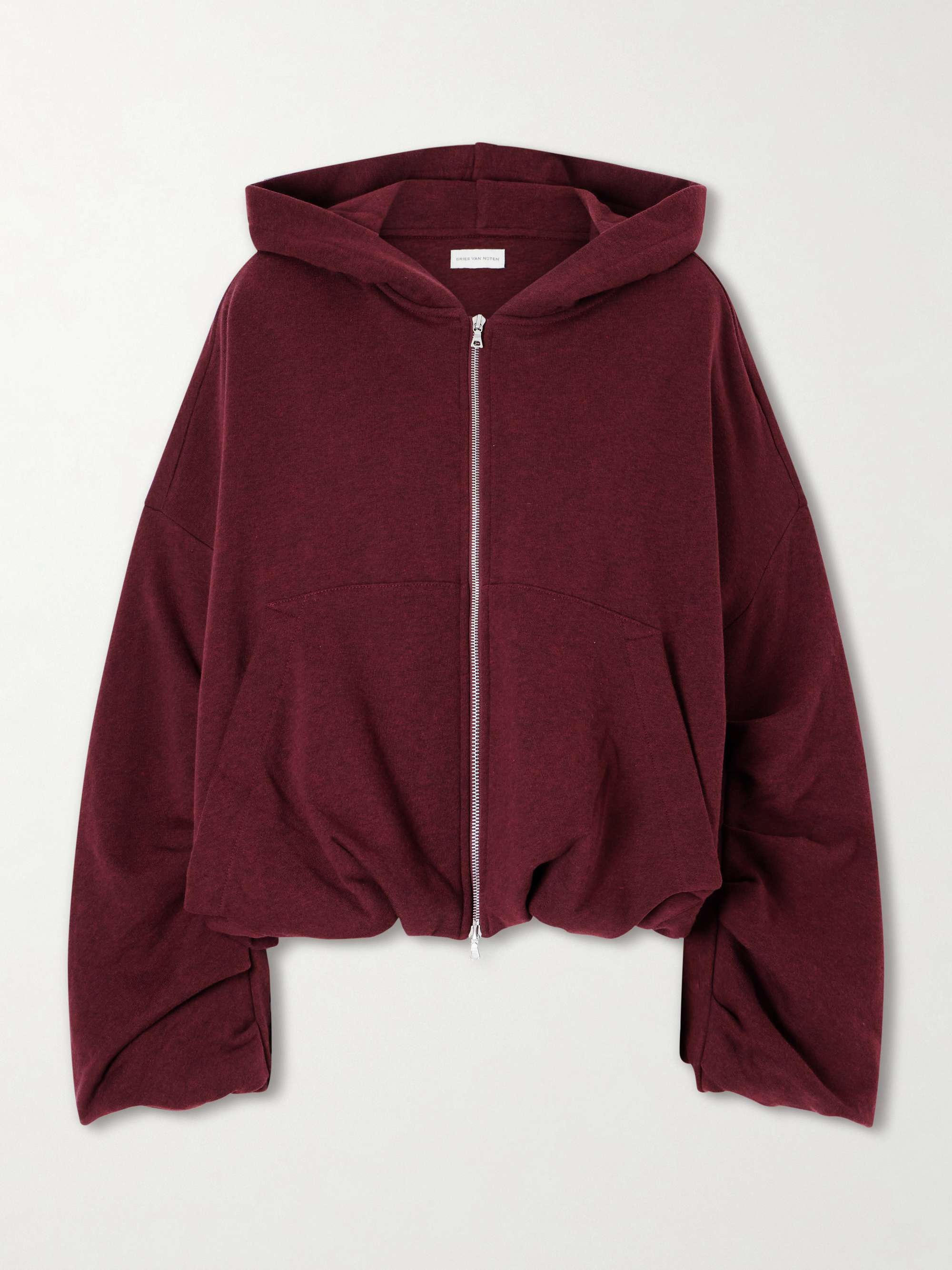 Cotton-Jersey Zip-Up Hoodie