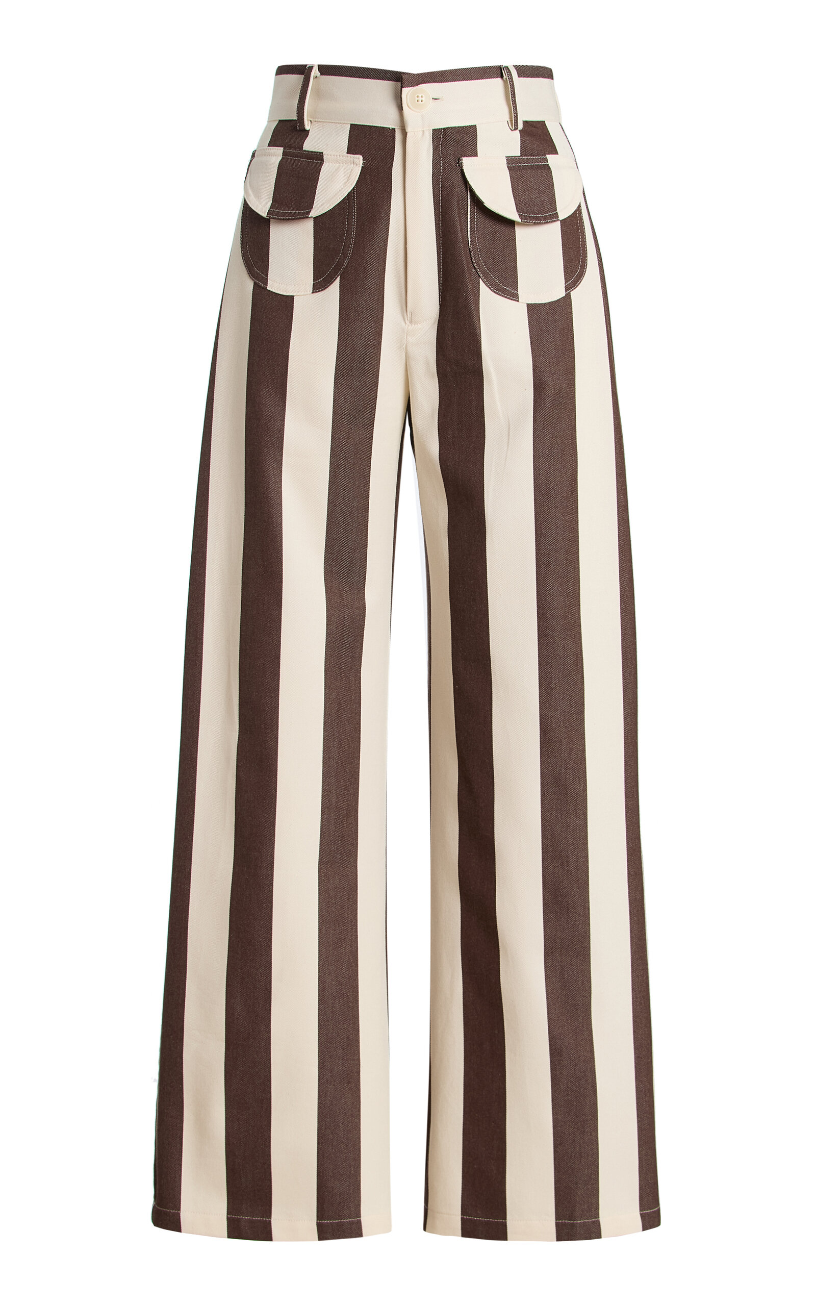 Exclusive Parasol Cotton Straight-Leg Pants