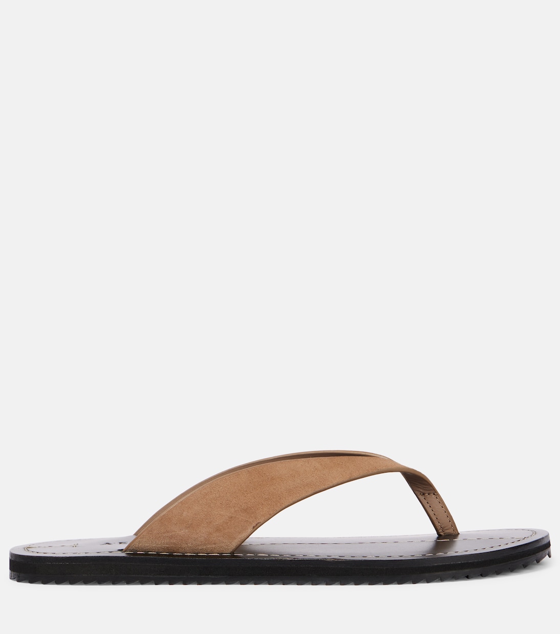 Flora Suede Thong Sandals in Brown - a Emery
