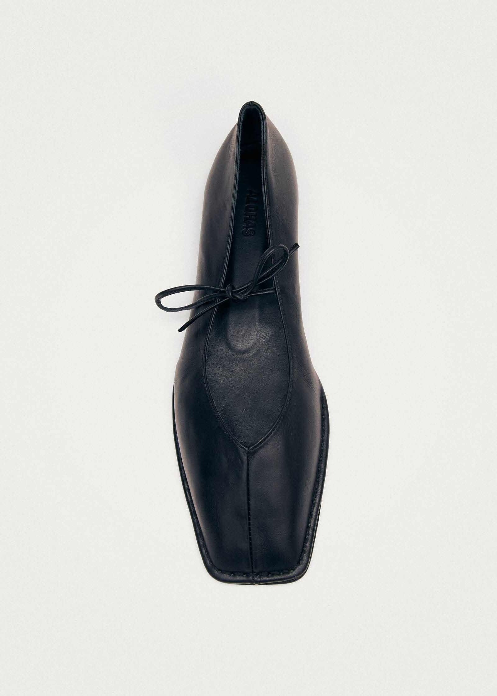 Sway Black Leather Ballet Flats | Alohas