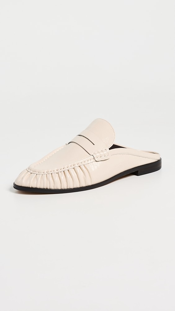 Betzy Mules - Creme Leather
