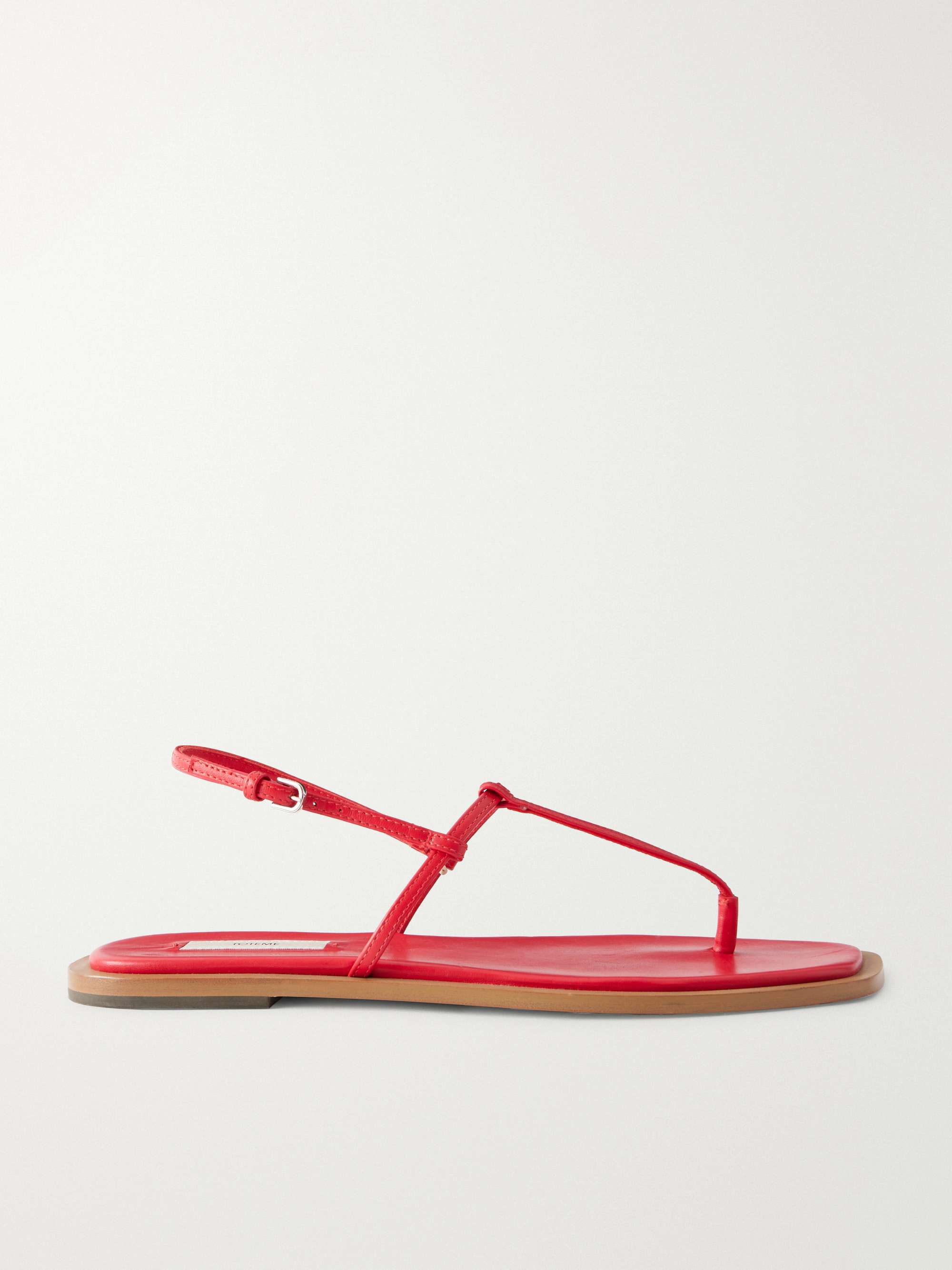 T-Strap Leather Flats