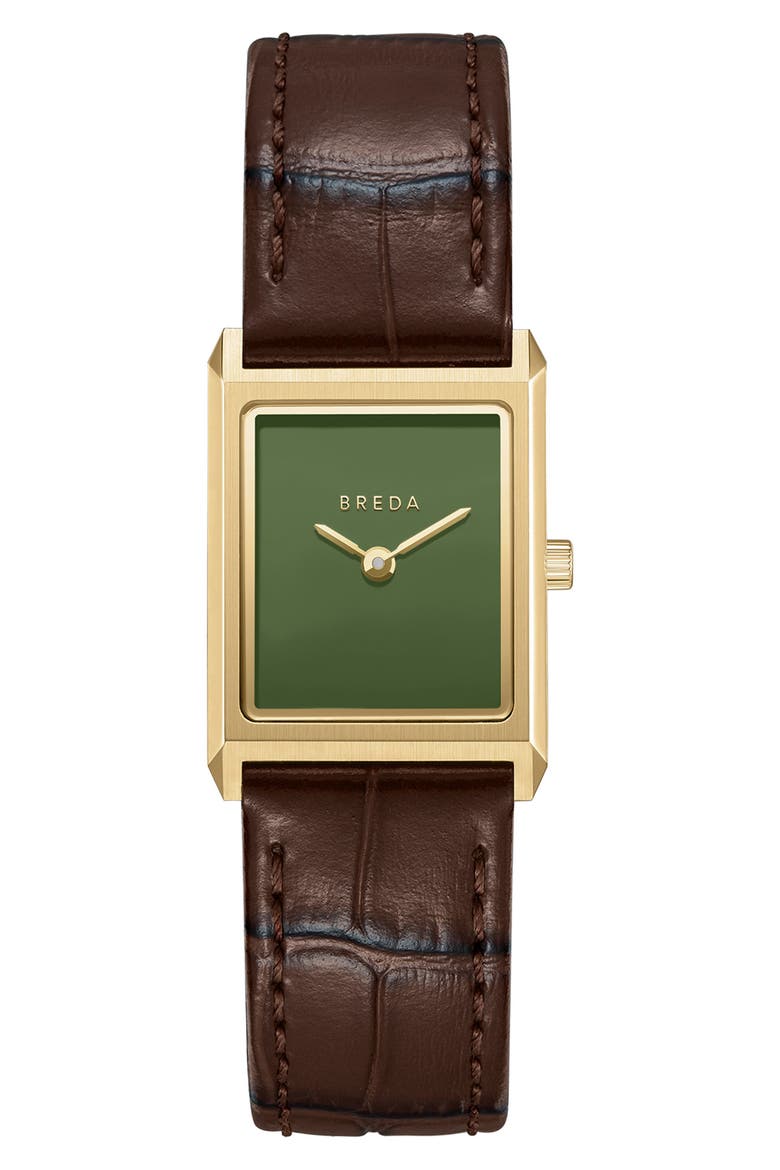 Virgil Leather Strap Watch, 16mm X 8mm