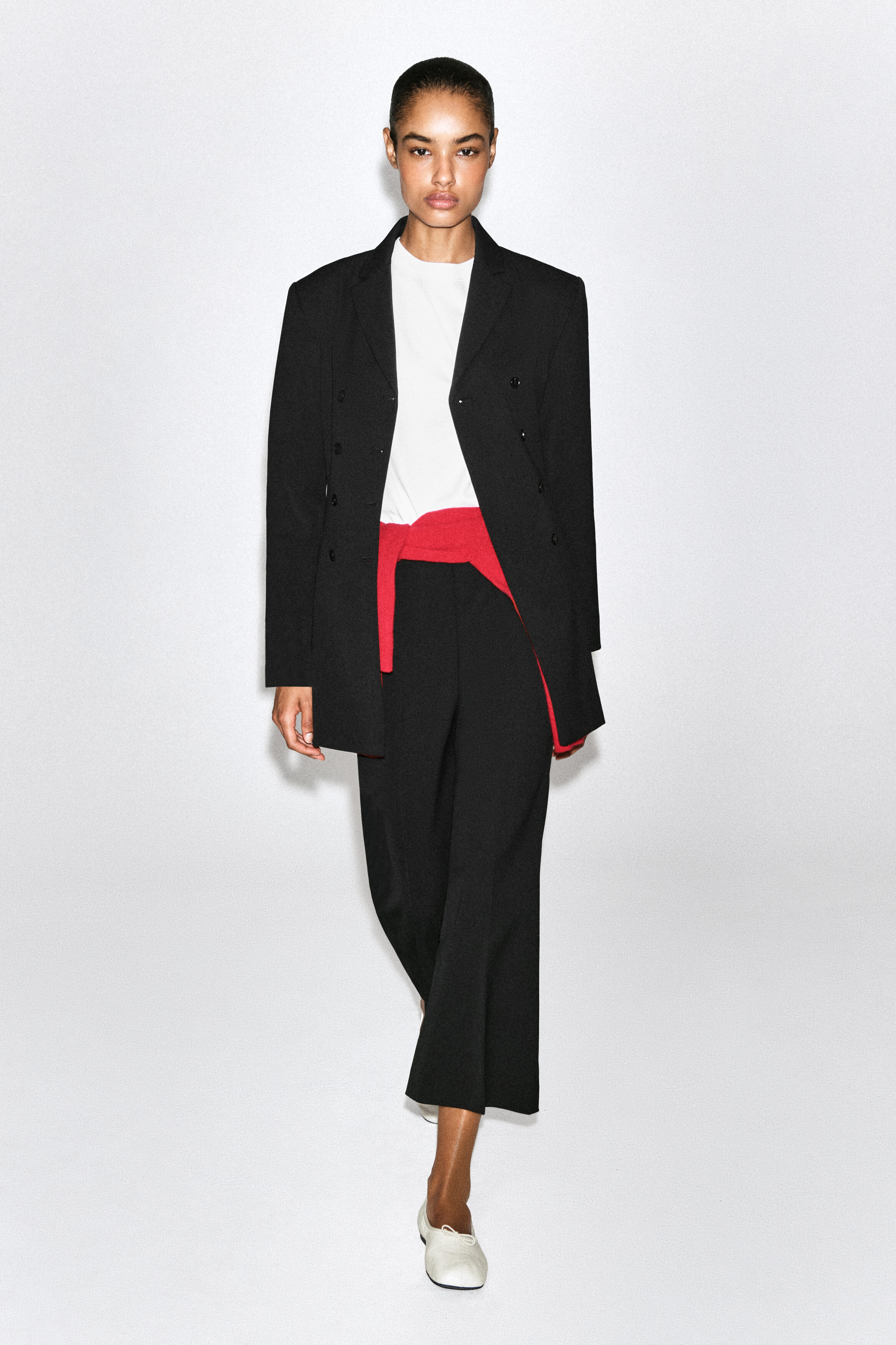 Cropped Flared Trousers
