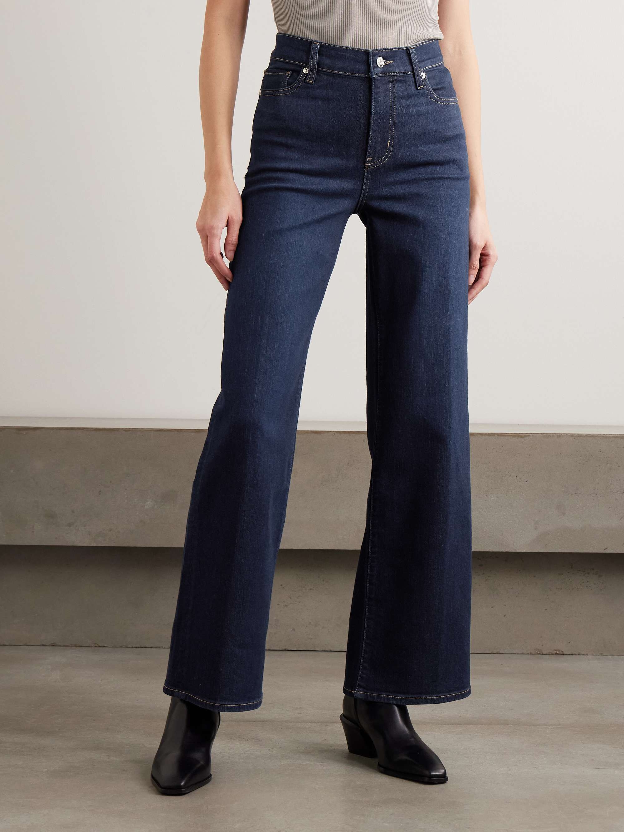 Le Slim Palazzo High-Rise Wide-Leg Jeans