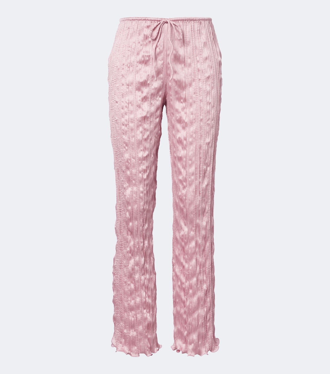 Esme Satin Straight Pants in Pink - Posse