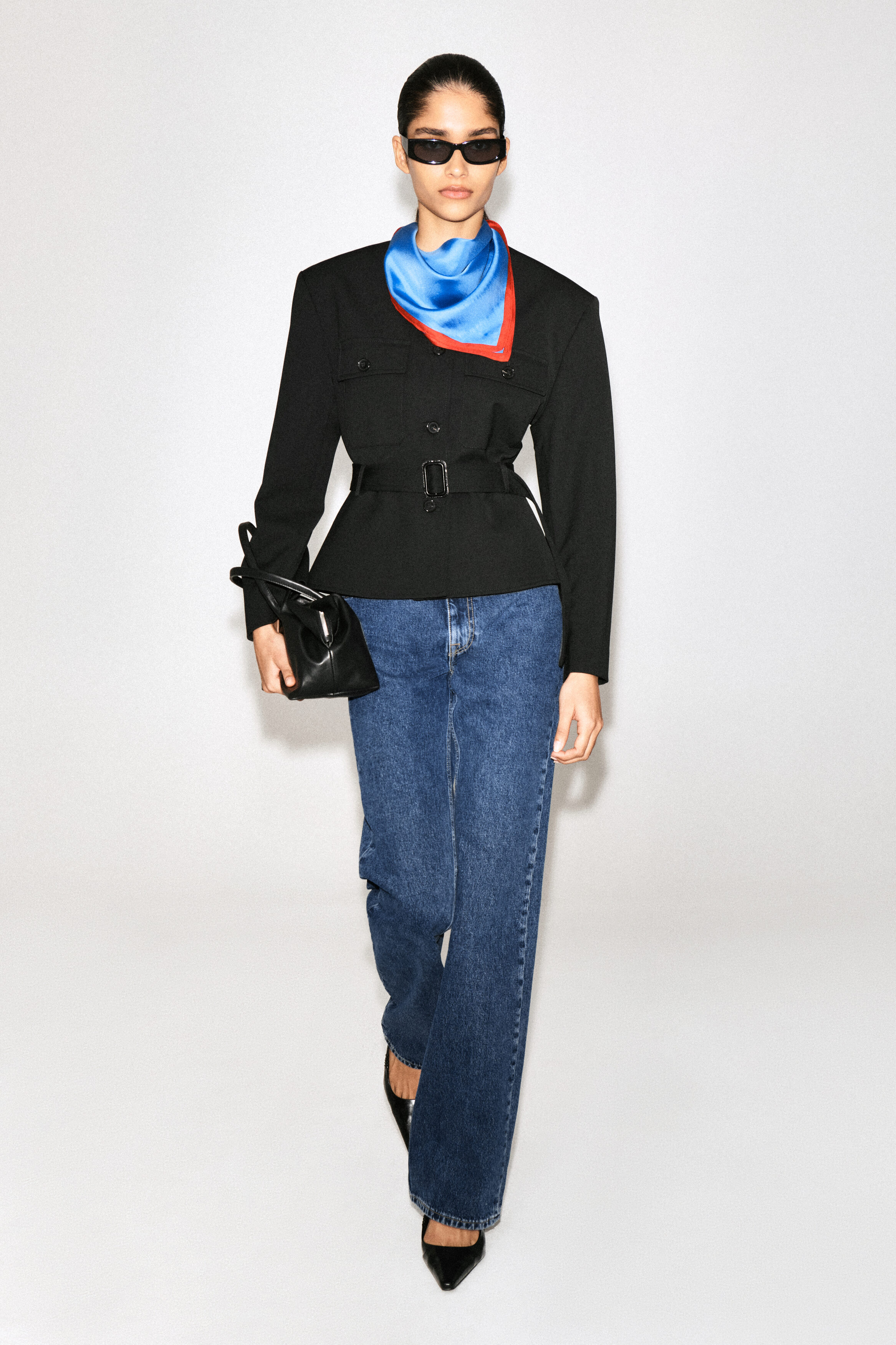 Belted Peplum Jacket