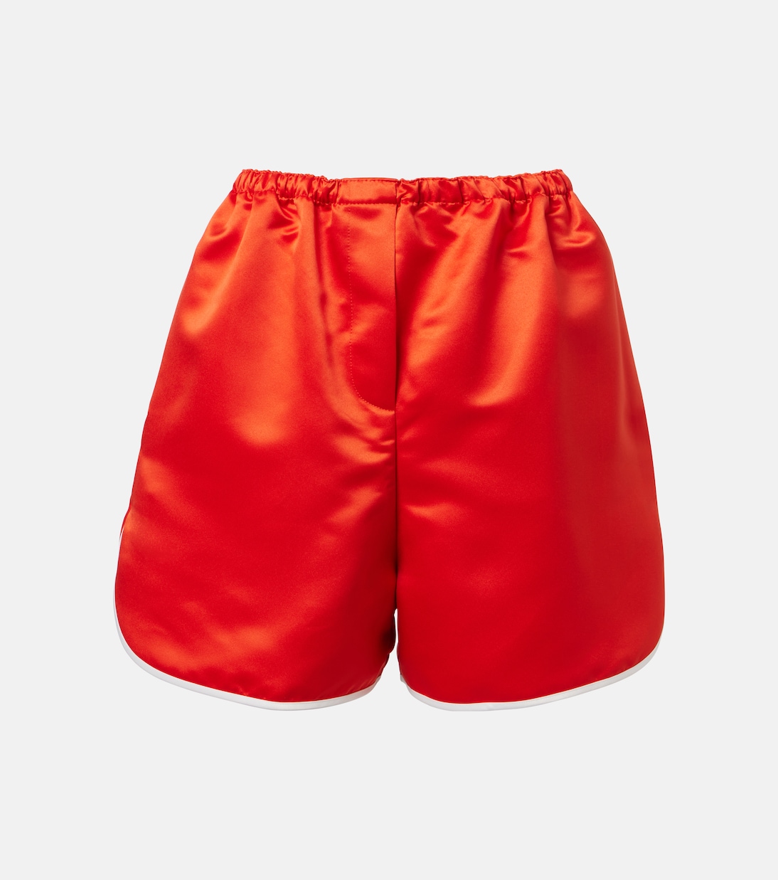 Adia Satin Shorts in Red - the Frankie Shop