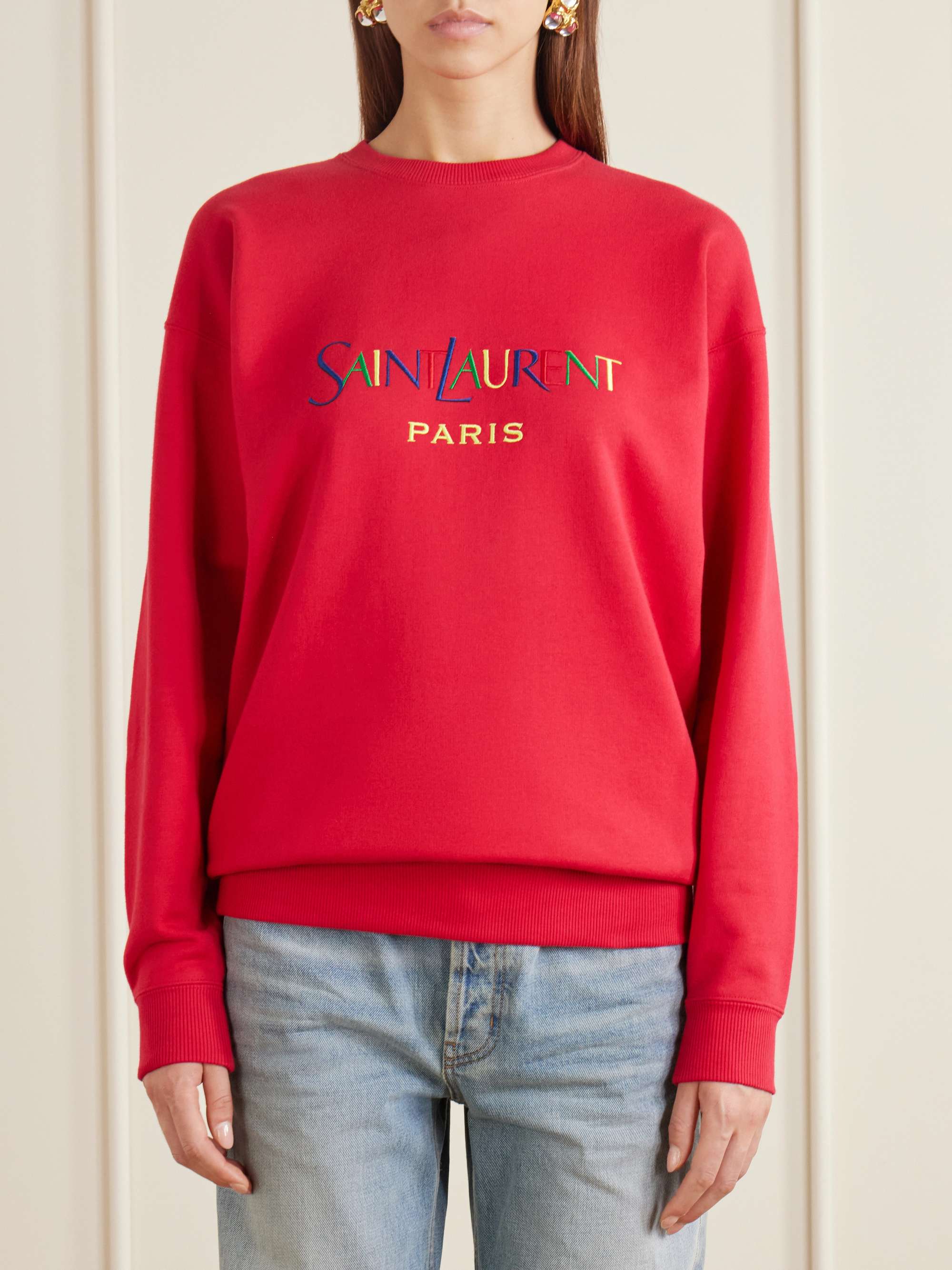 Logo-Embroidered Cotton-Fleece Sweatshirt