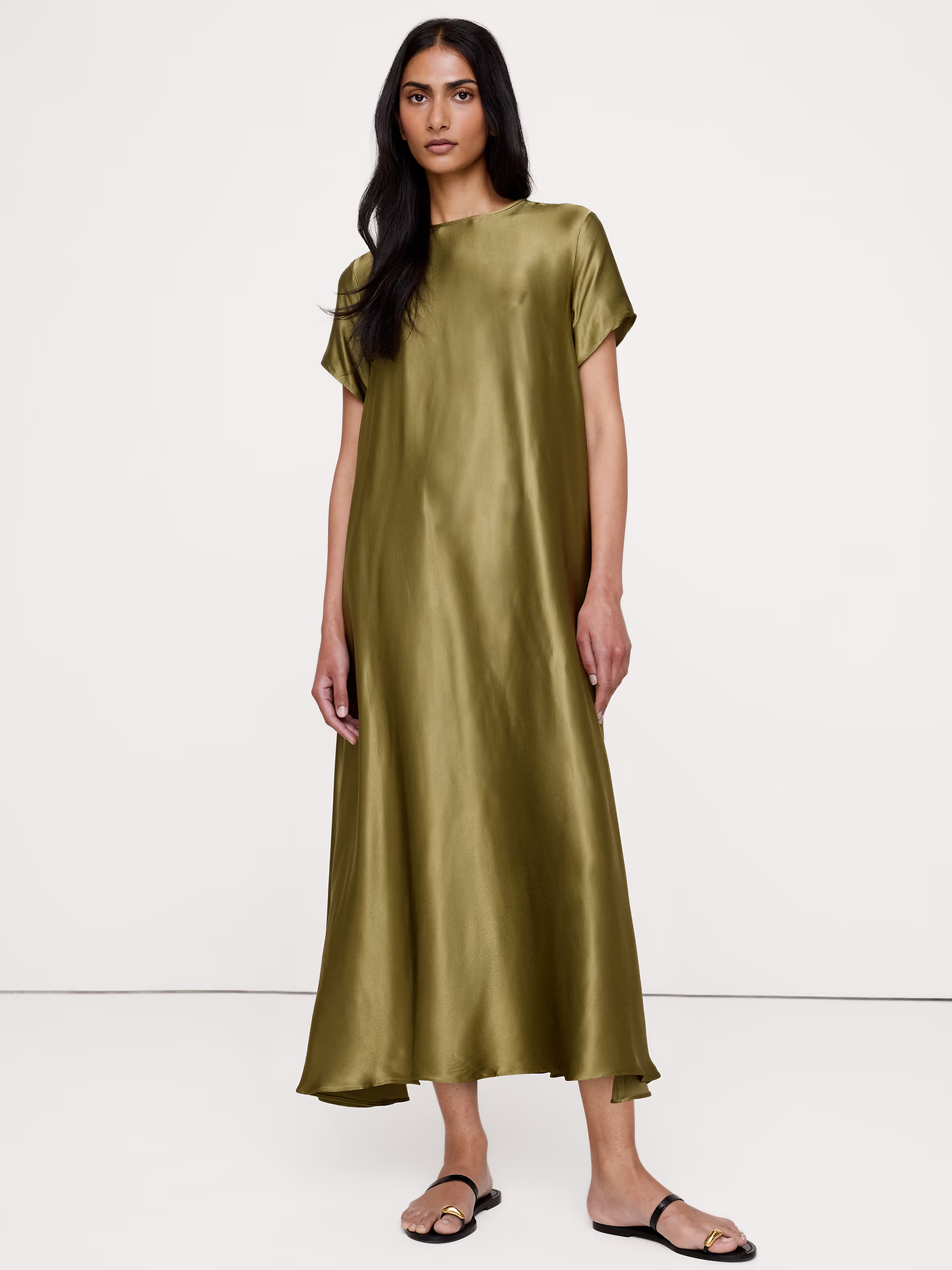 Banana Republic, Aurelia Italian Satin Trapeze Dress