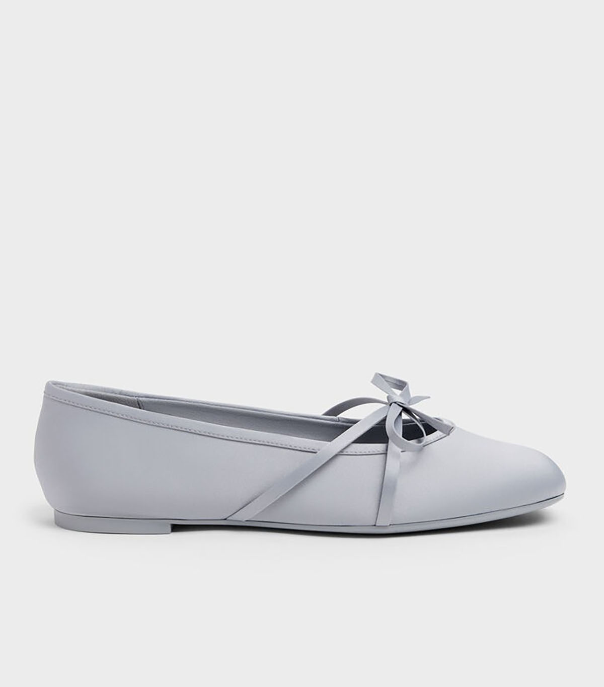 Charles & Keith, Satin Bow Ballet Flats