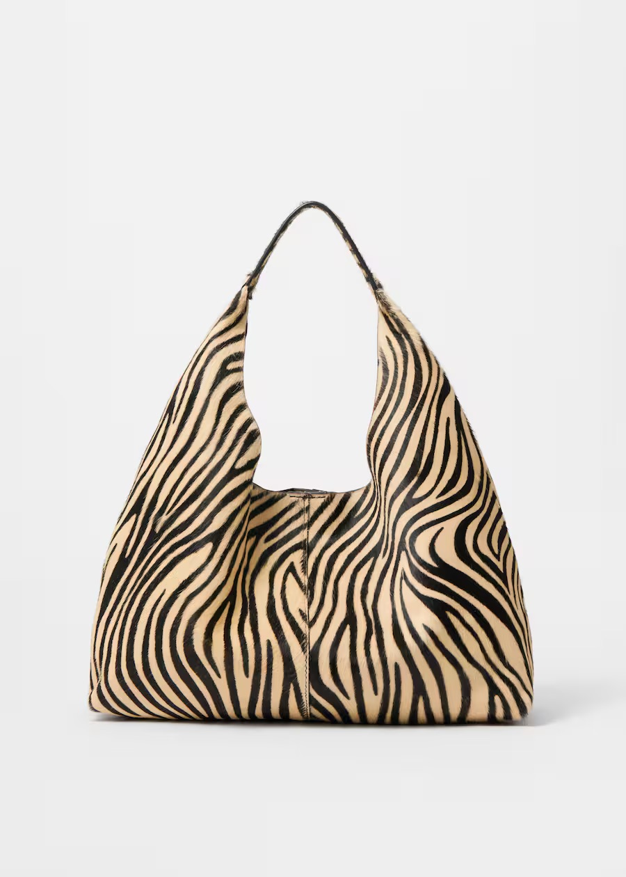 & Other Stories, Zebra-Print Leather Tote