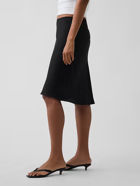 Gap, Satin Bias-Cut Skirt