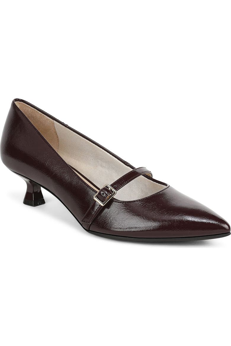 Madelyn Mary Jane Pointed Toe Kitten Heel Pump