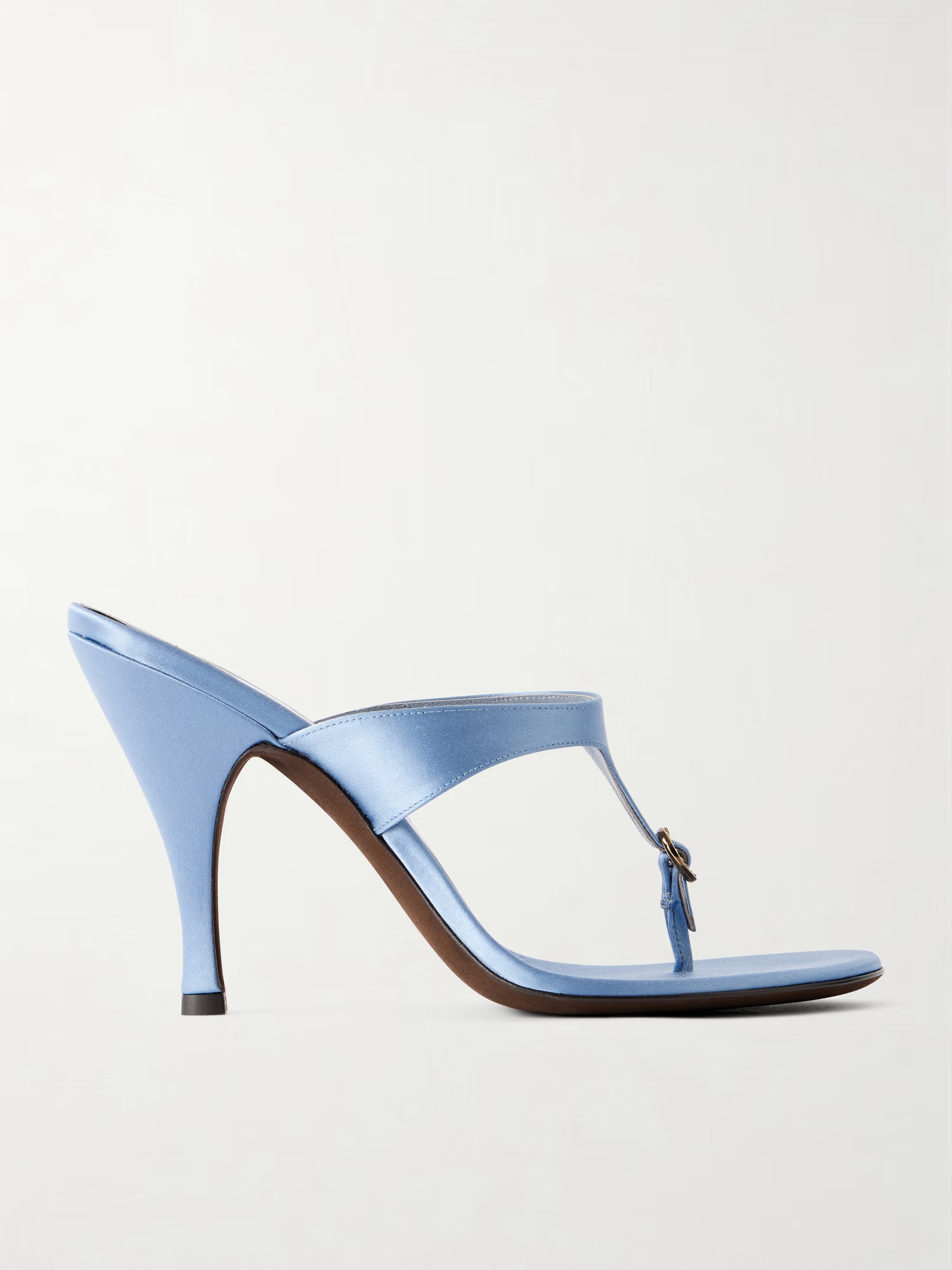 HERBERT LEVINE, Kiss and Tell 100 Embellished Satin Thong Sandals