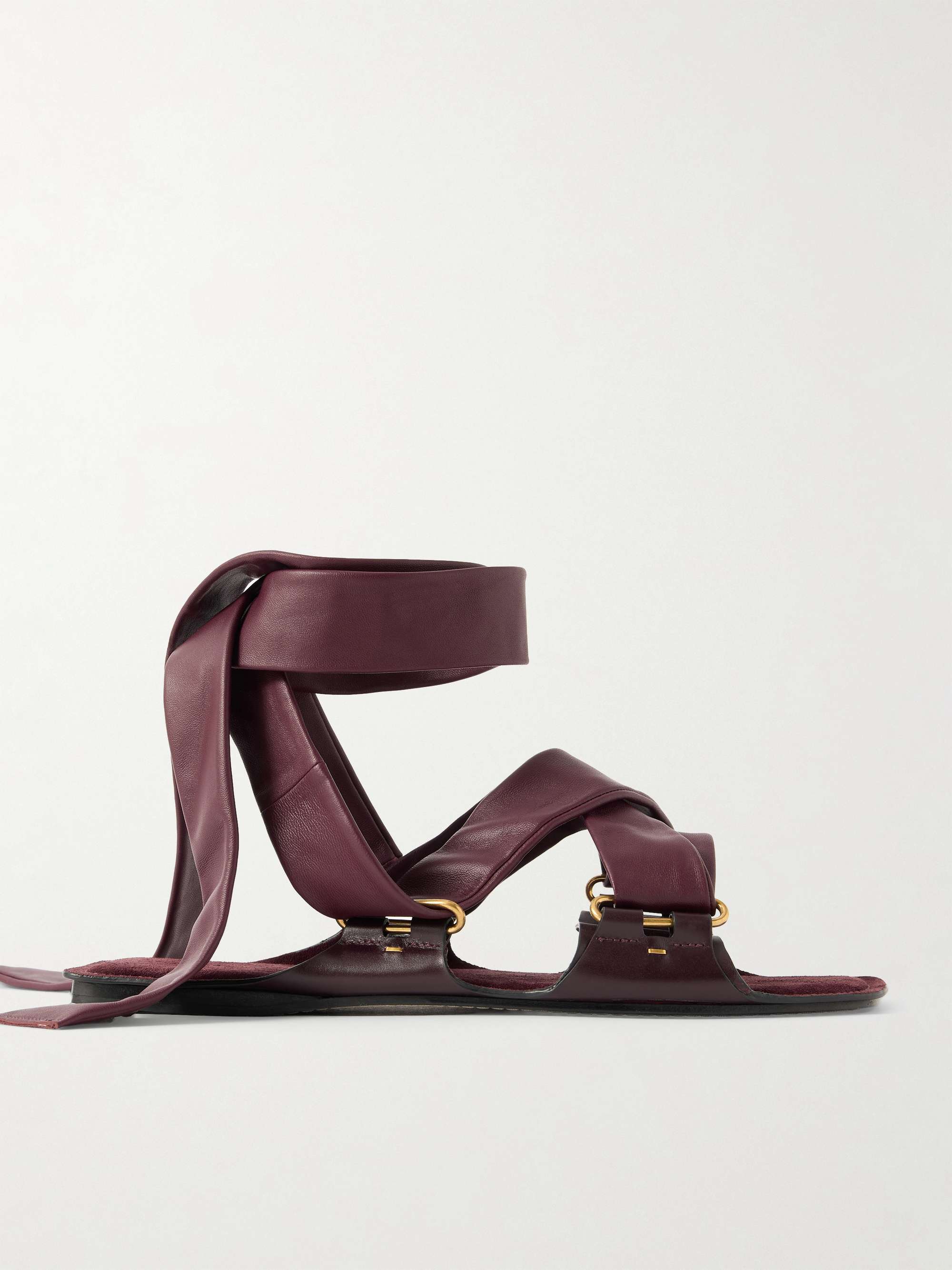 Boden Tie-Detailed Leather Sandals