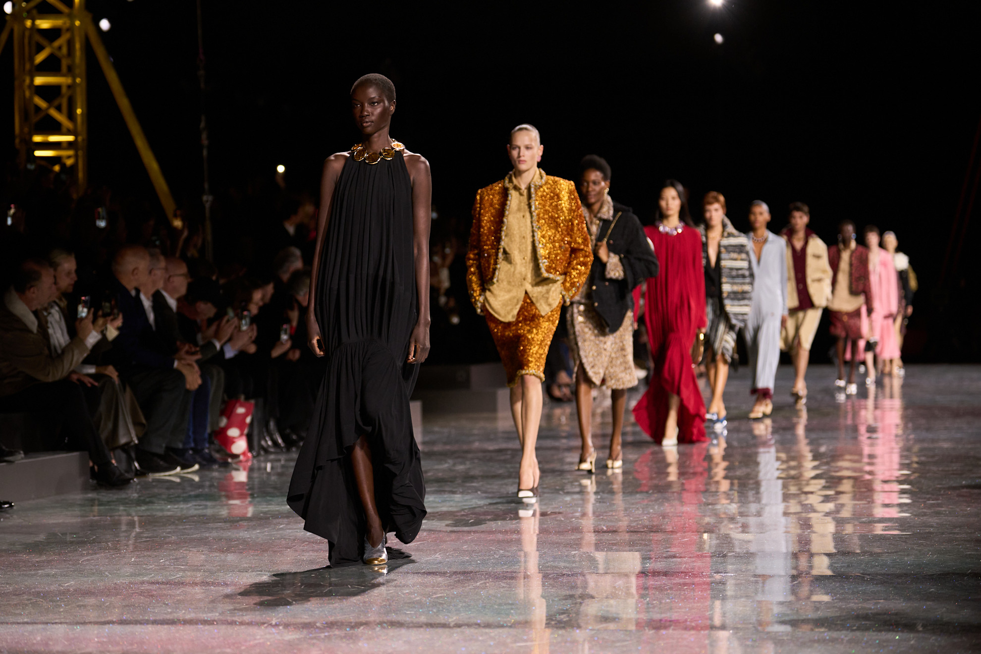 Models on the Chanel autumn/winter 2026 runway in Paris, designed by Matthieu Blazy
