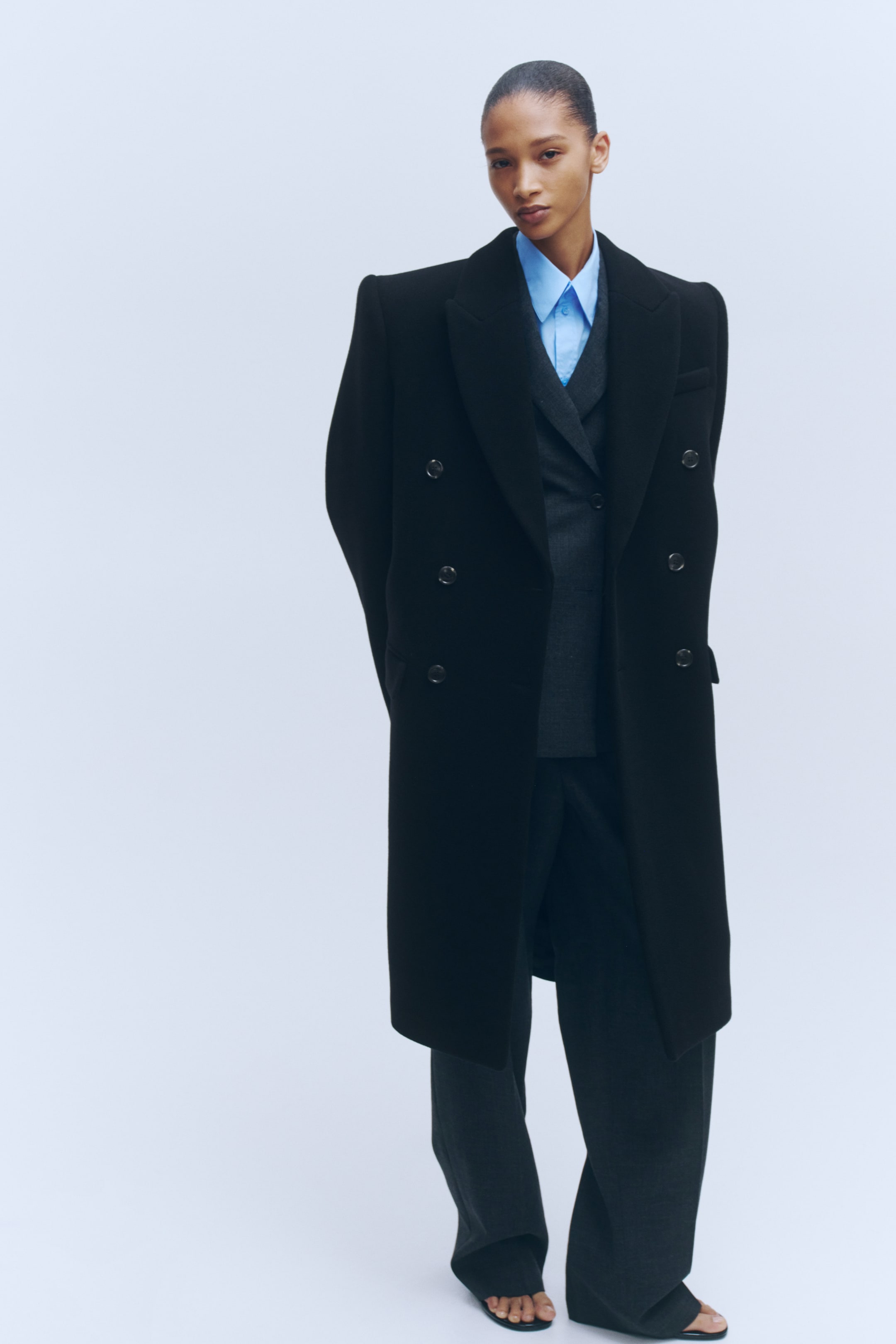 Double-Breasted Wool Coat