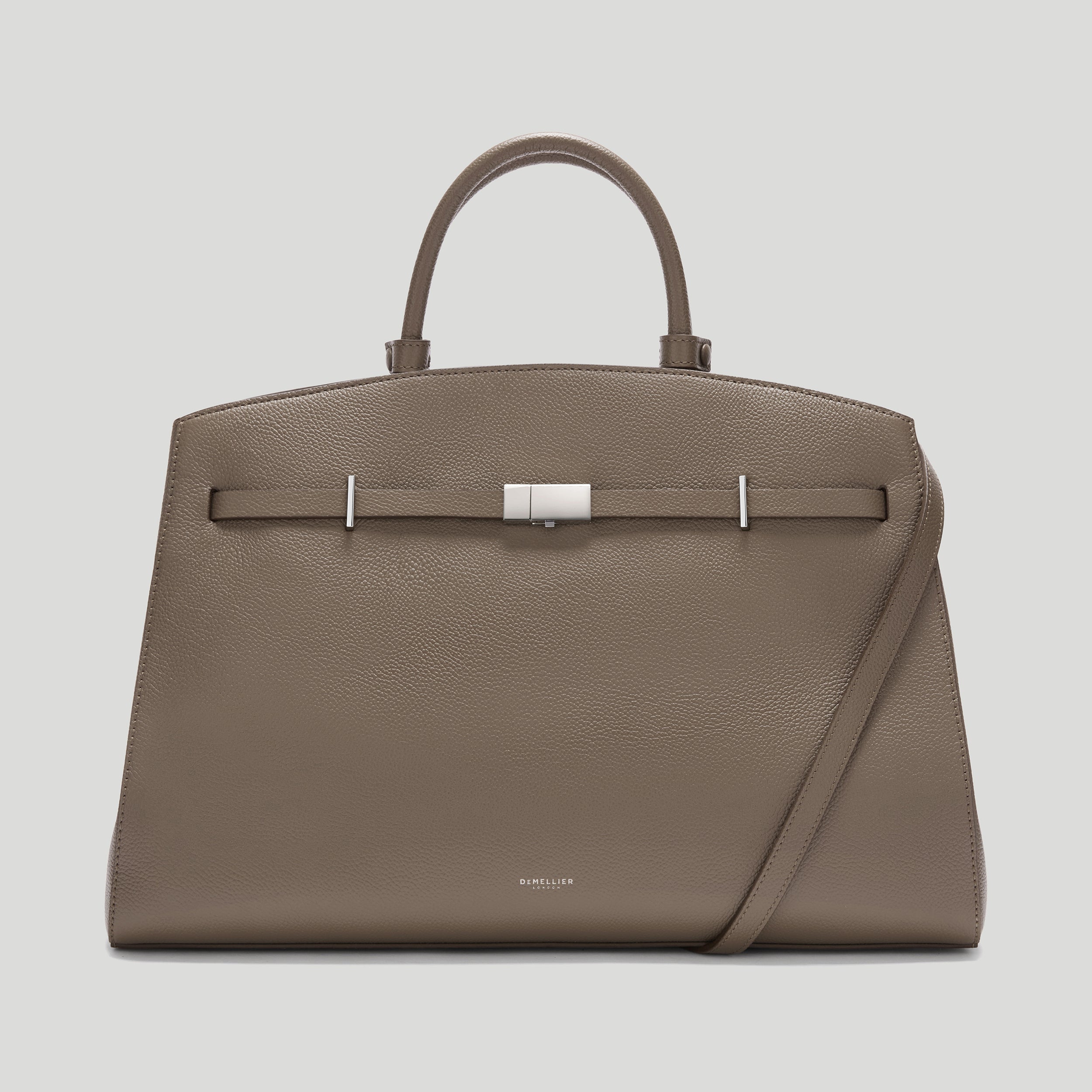 The Hudson | Dark Taupe Small Grain | Demellier